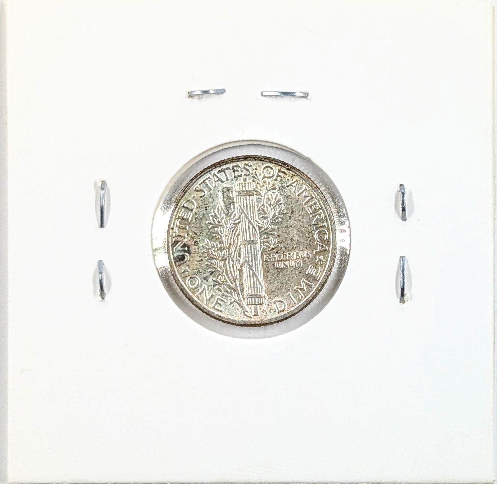 1945 Silver Mercury Dime- AU, Full Bands - 2