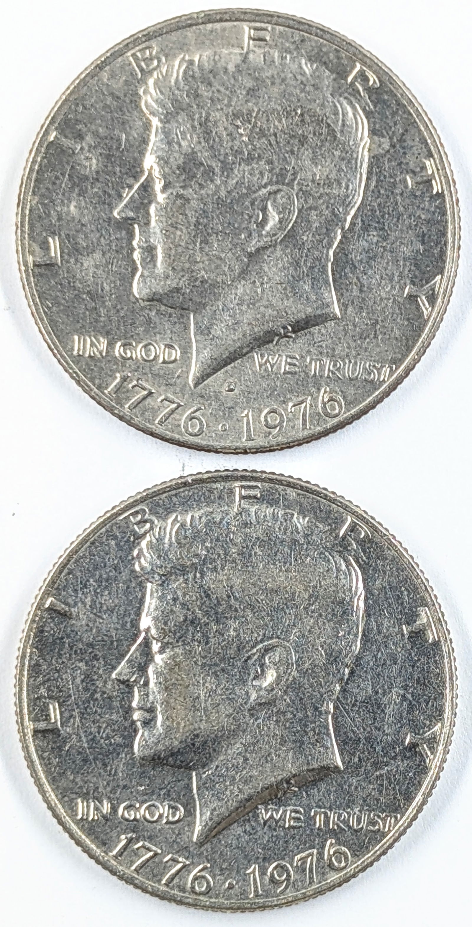 Lot of 2 1976 Bicentennial John F. Kennedy Half Dollars (1 of 2)