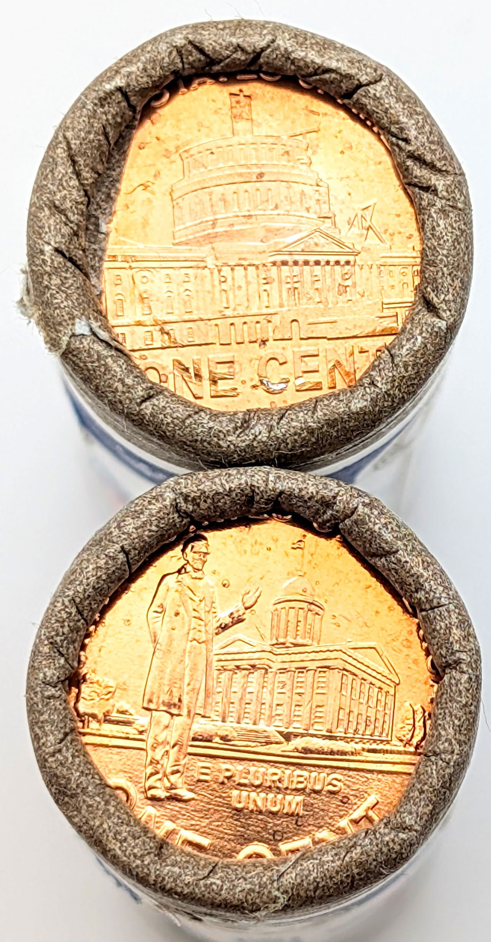 Lor of 2 Original Bank Rolls (50 Each) Lincoln Cents Professional Life- 2009-D Uncirculated - 3