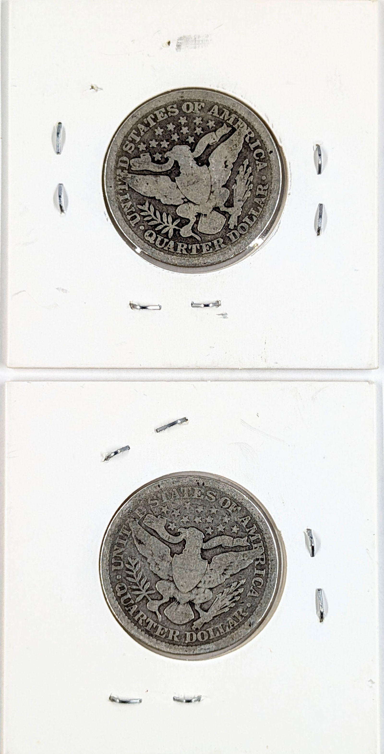 Lot of 2 Silver Barber Quarters- 1898, 1899 - 2