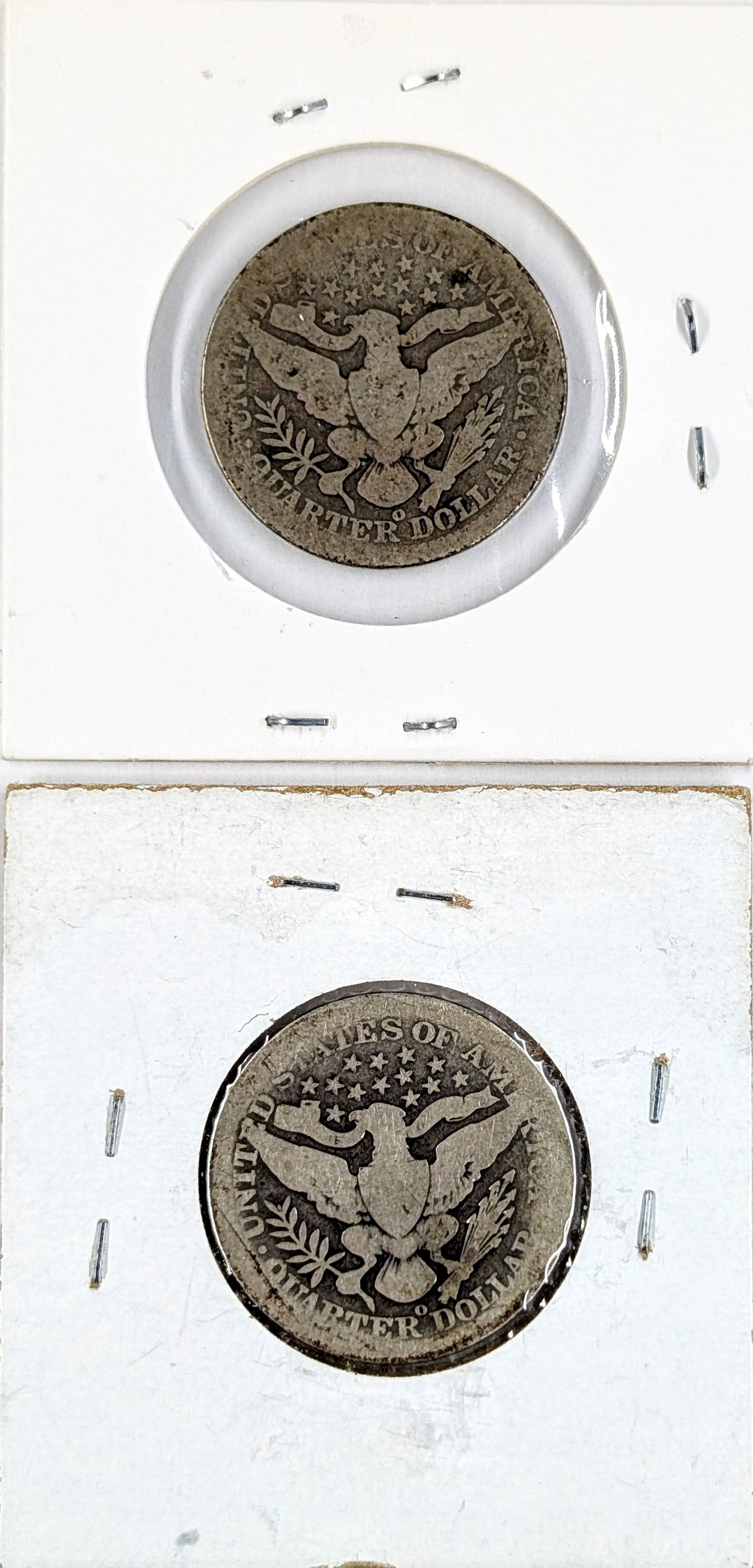 Lot of 2 Silver Barber Quarters- 1903-O, 1904-O - 2