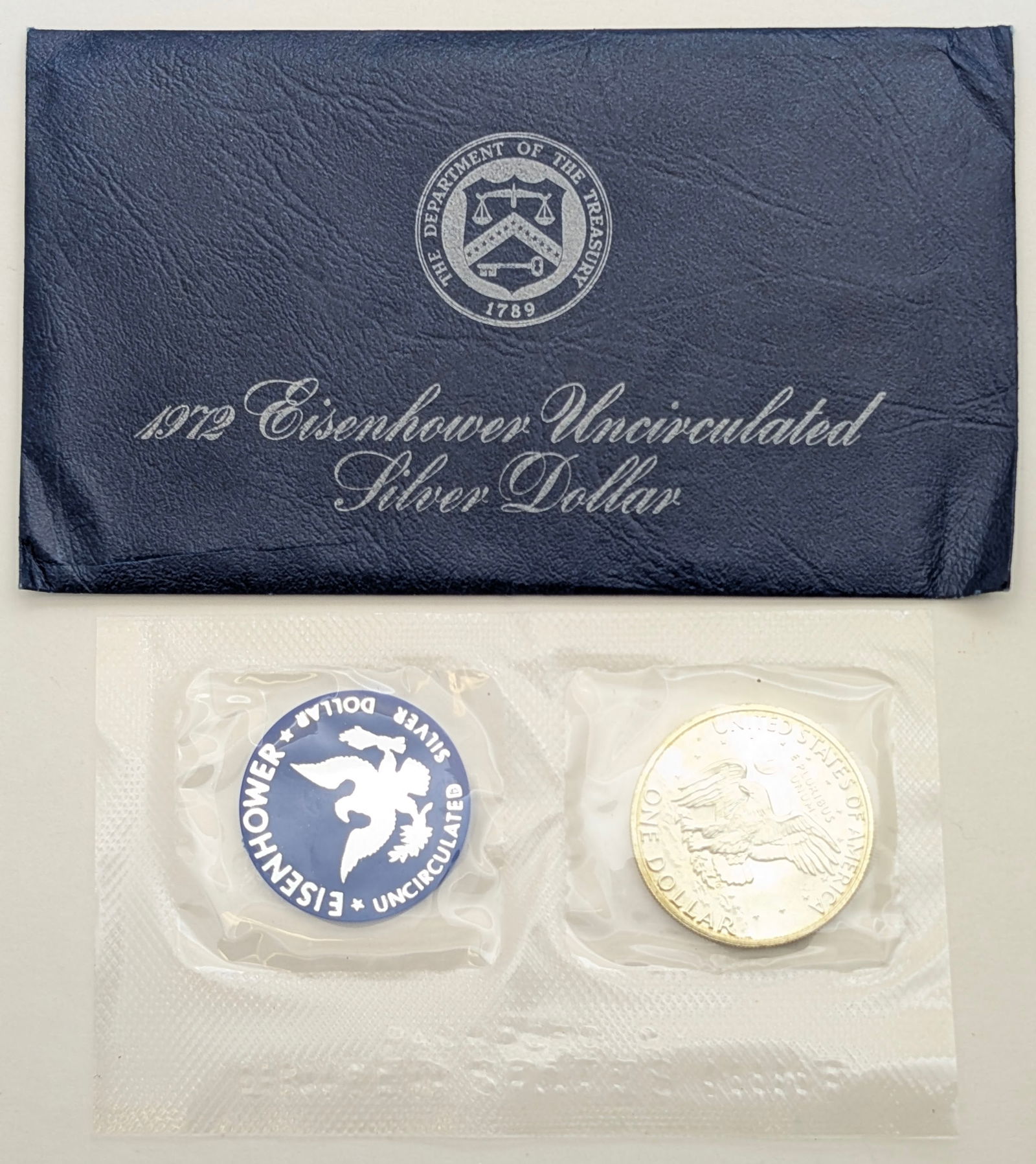 1972 Eisenhower " Ike" Uncirculated Silver Dollar - 2