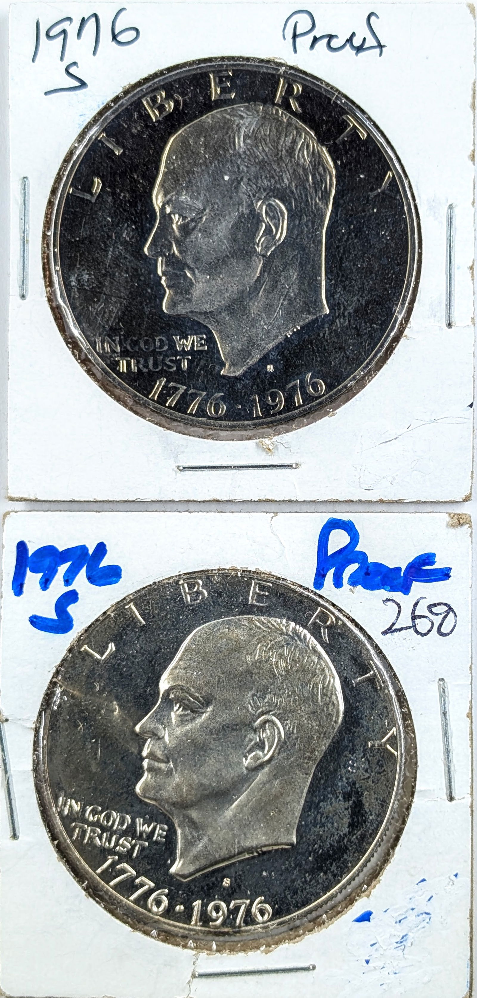 Lot of 2 Eisenhower "Ike" Dollars- 1976-S Proofs (1 of 2)