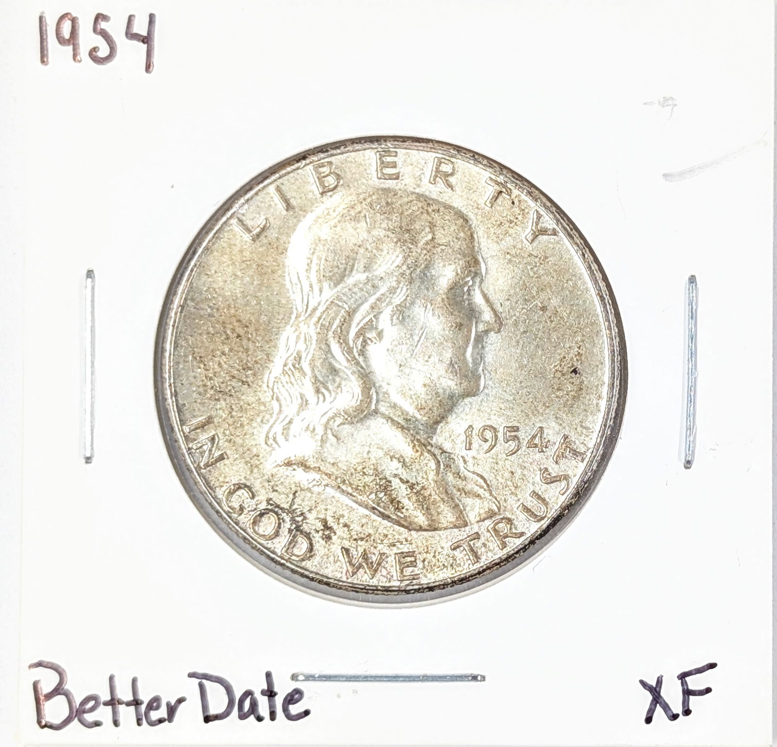 1954 Silver Franklin Half Dollar- XF, Better Date (1 of 2)