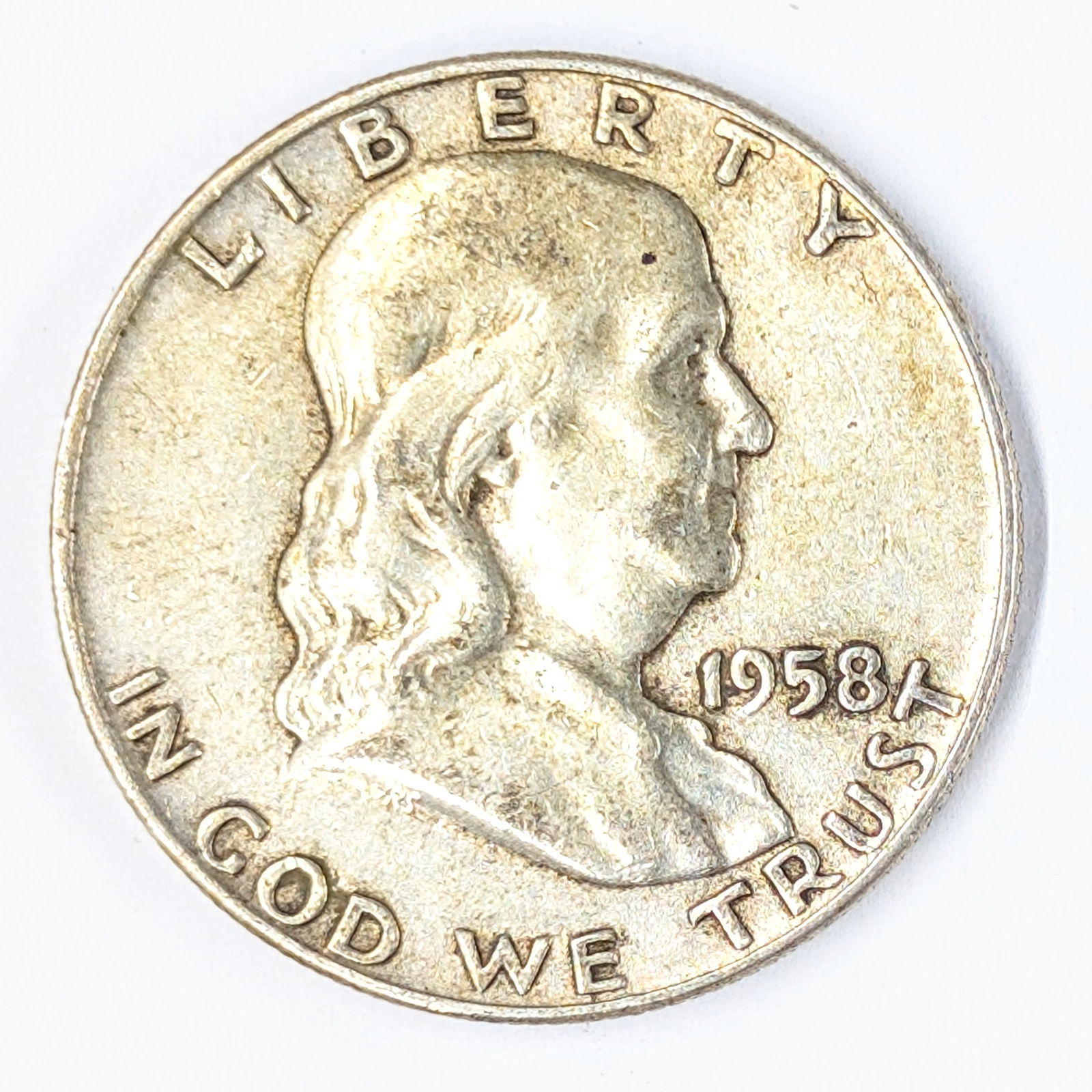 1958-D Silver Franklin Half Dollar (1 of 2)