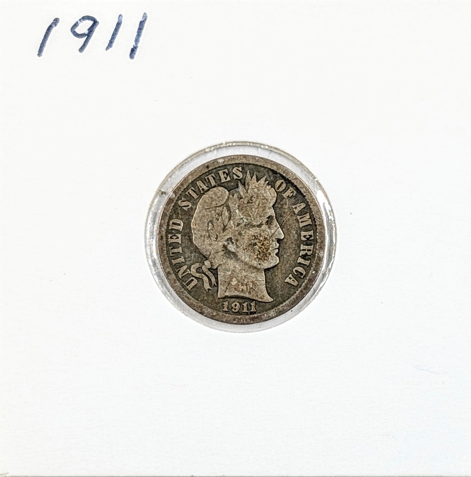 1911 Silver Barber Dime (1 of 2)