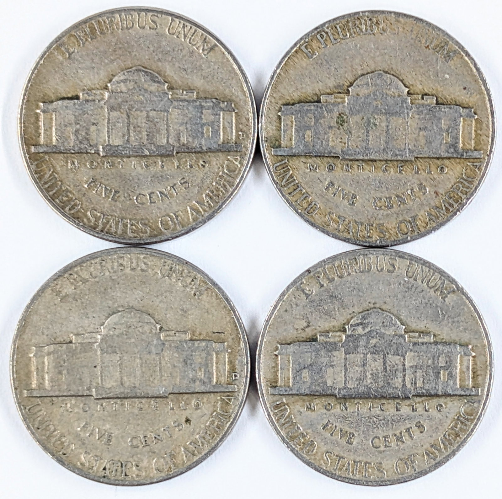 Lot of 4 Jefferson Nickels- 1945-1947 - 2