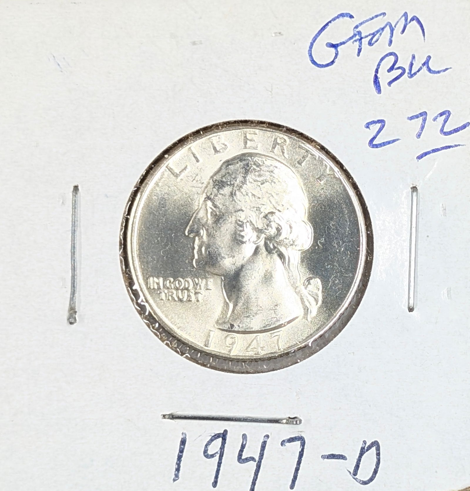 1947-D Silver Washington Quarter - BU (1 of 2)
