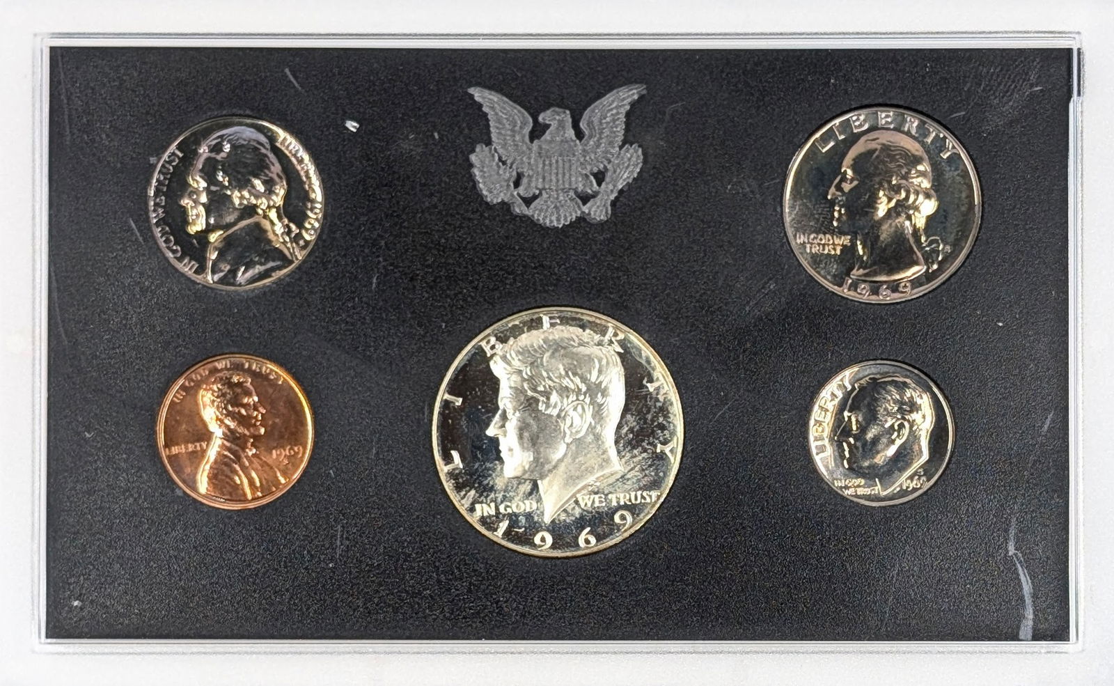 1969-S US Mint Proof Set w/ Silver JFK Half (1 of 2)