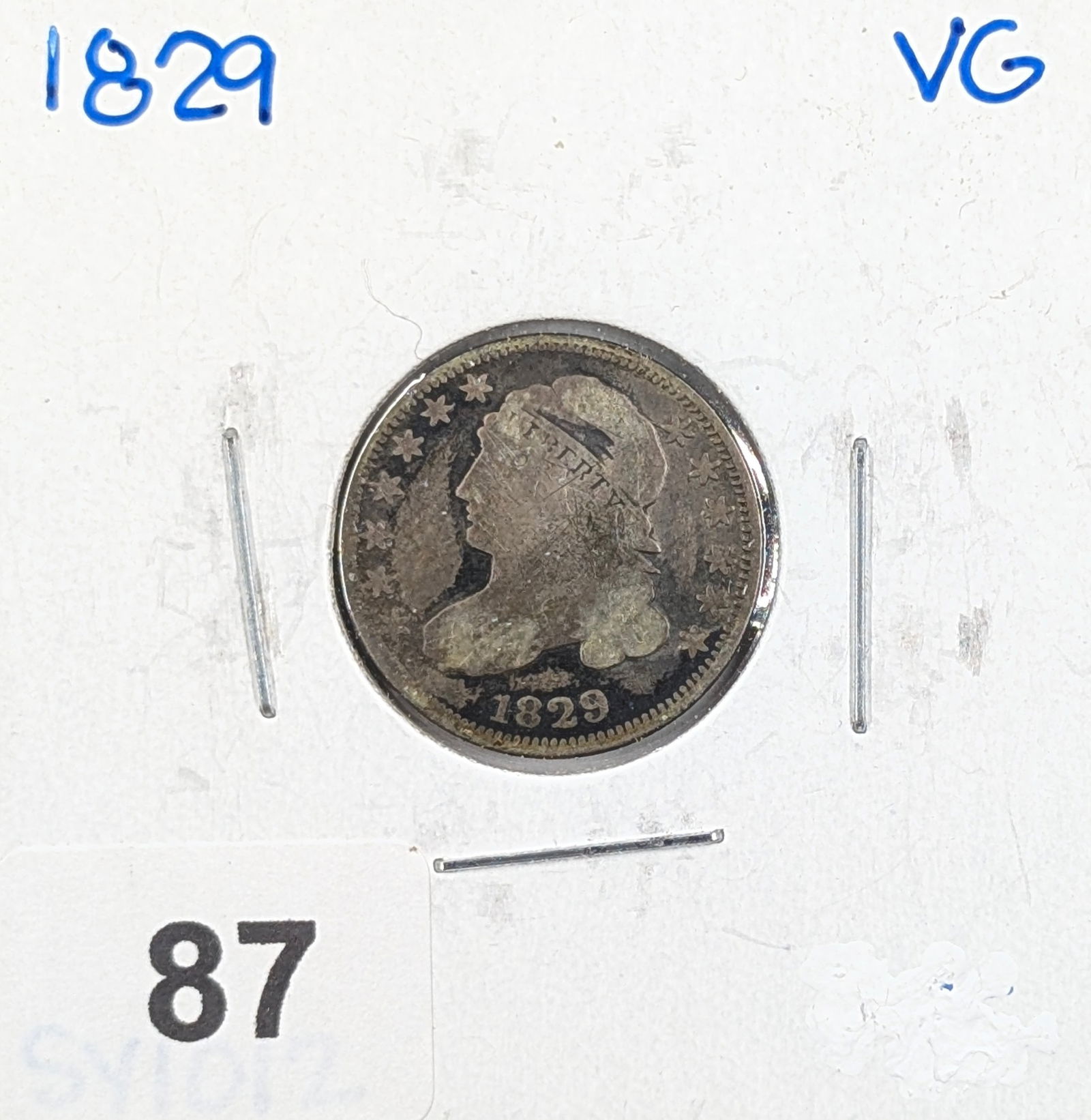 1829 Silver Capped Bust Dime - Good Condition (1 of 2)