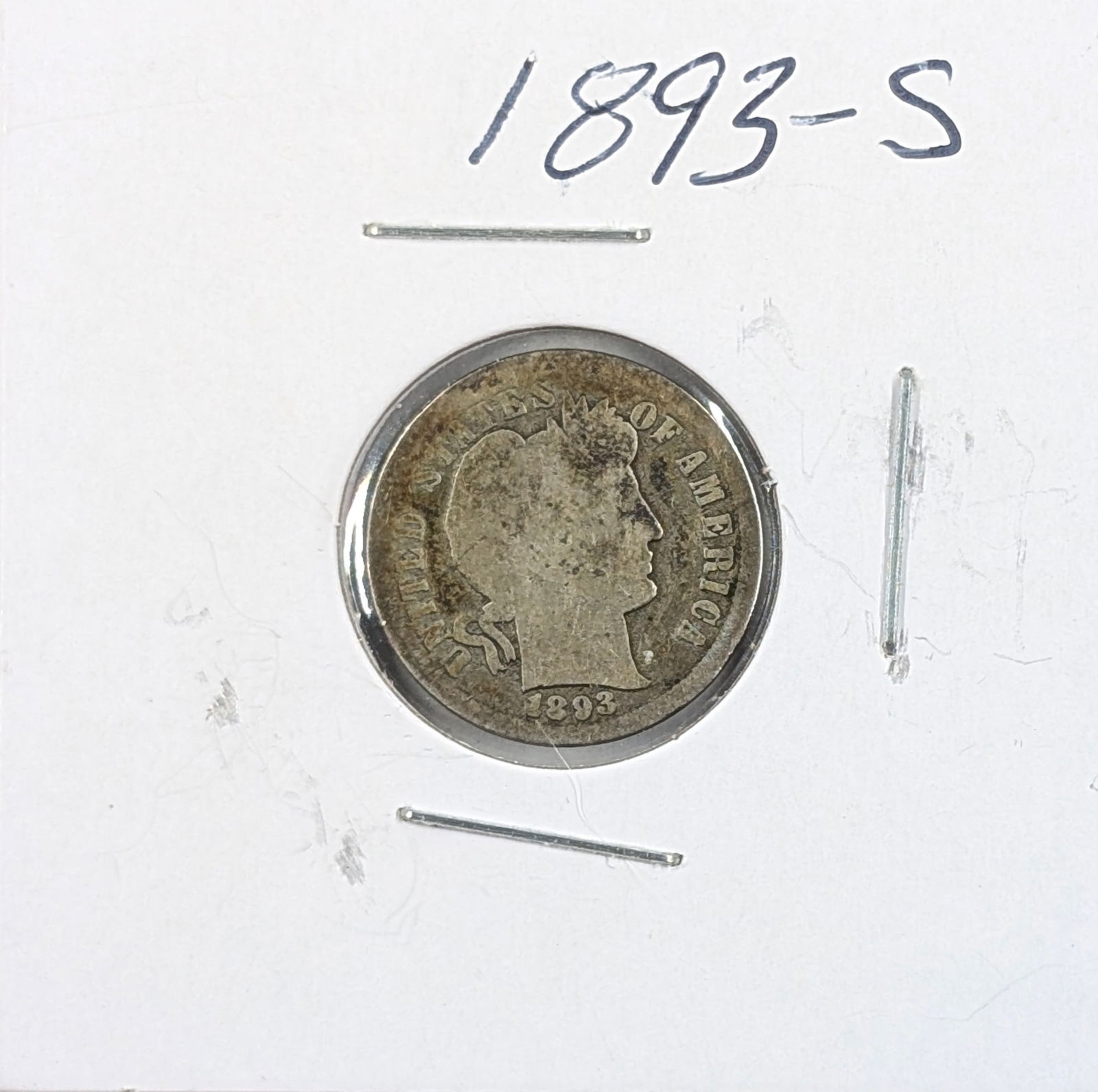 1893-S Silver Barber Dime - Semi-Key Date (1 of 2)