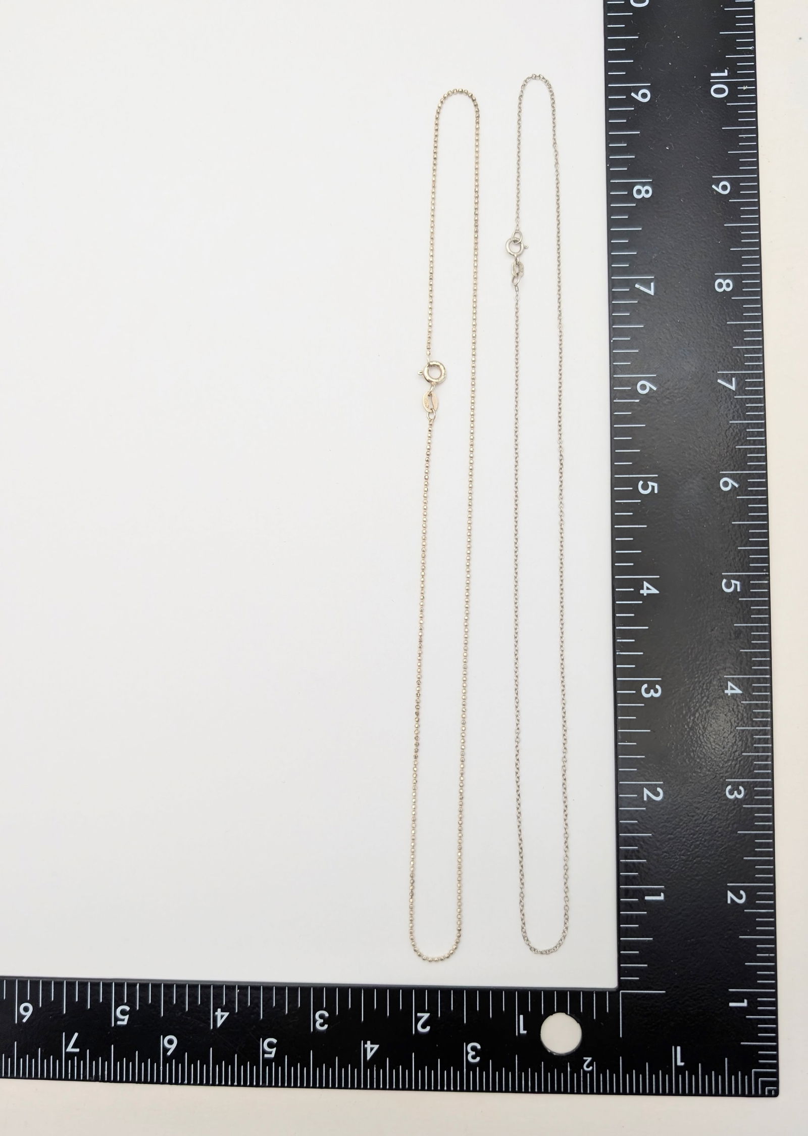 Lot of 2 Sterling Silver Chain Necklaces - 5