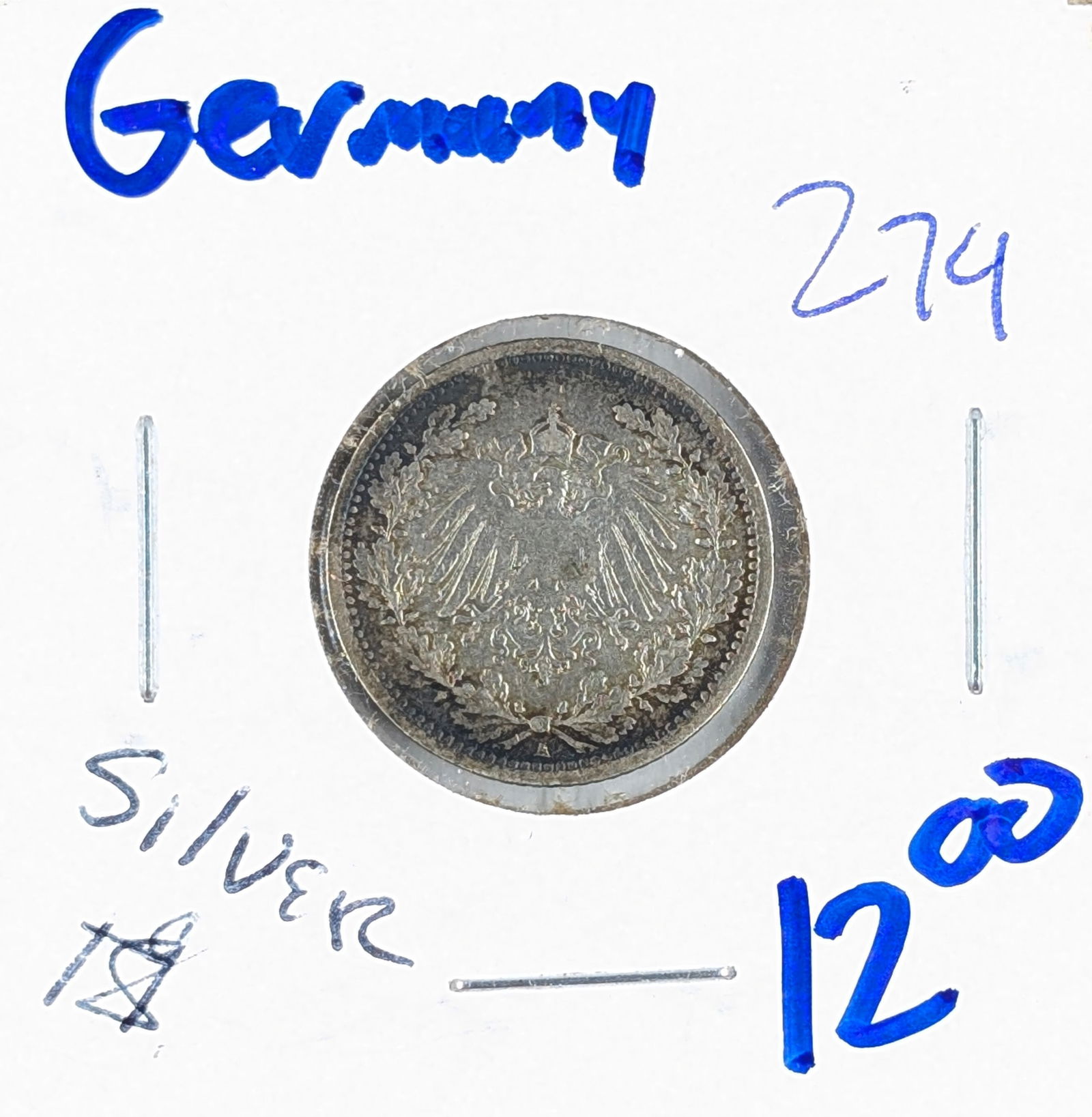 1905 Silver German 1/2 Mark (1 of 2)