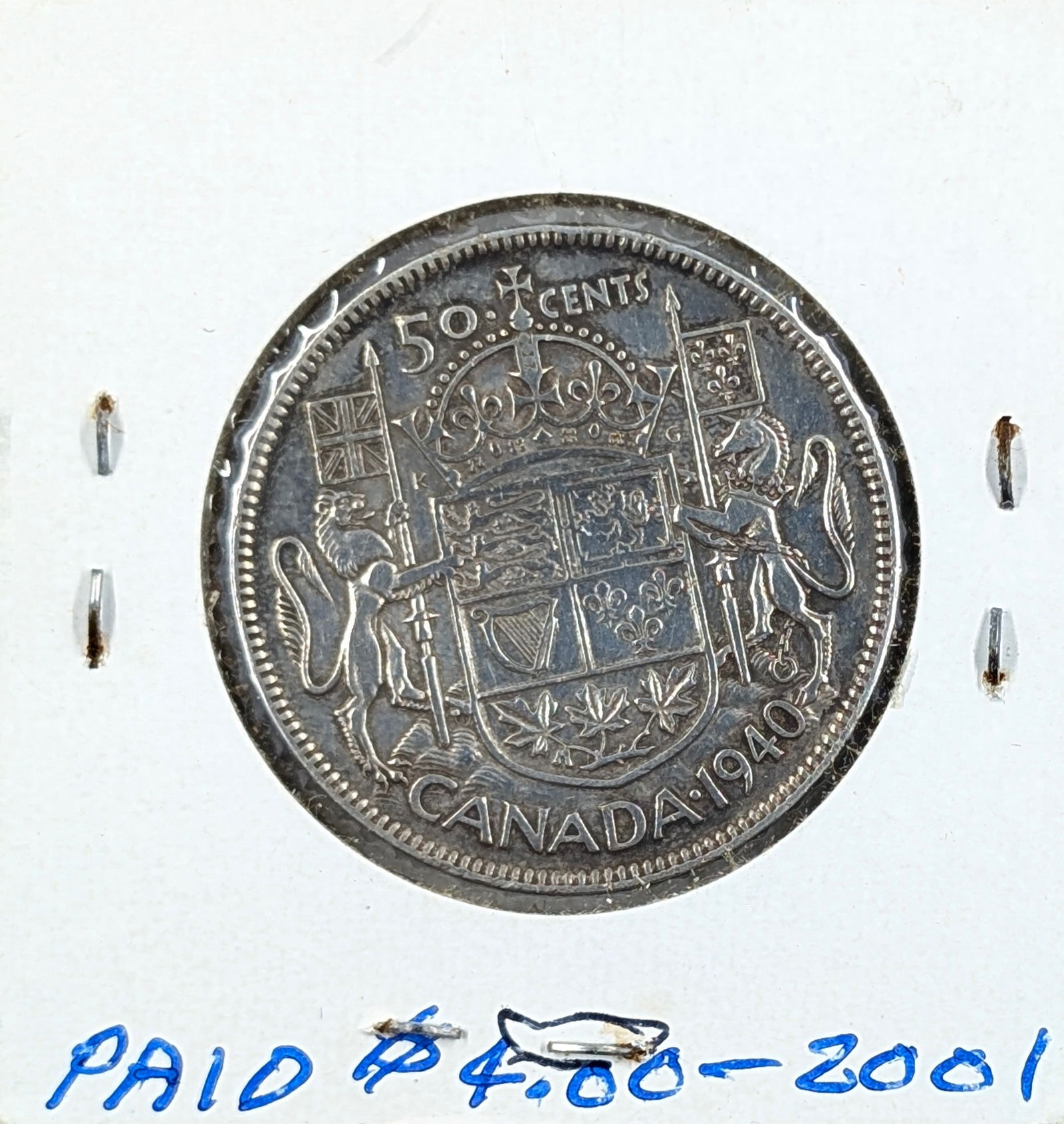 1940 Canadian Silver Half Dollar (1 of 2)