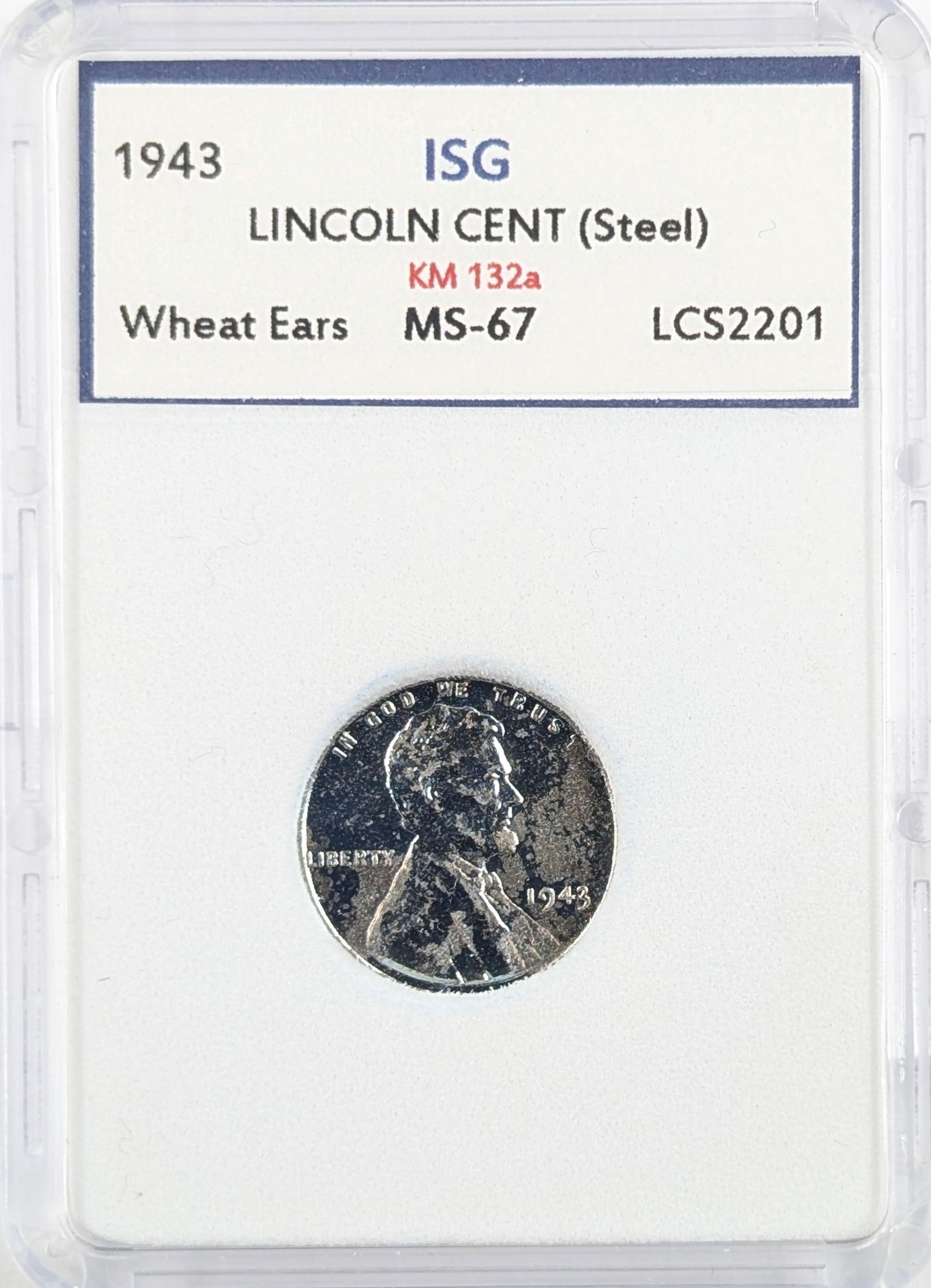 ISG 1943 MS67 Steel Lincoln Cent (1 of 2)