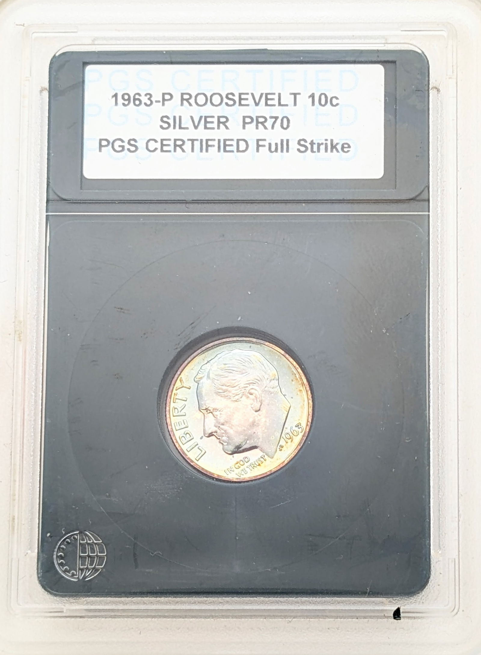 PGS 1963-P PR70 Silver Roosevelt Dime - Toned: Silver 