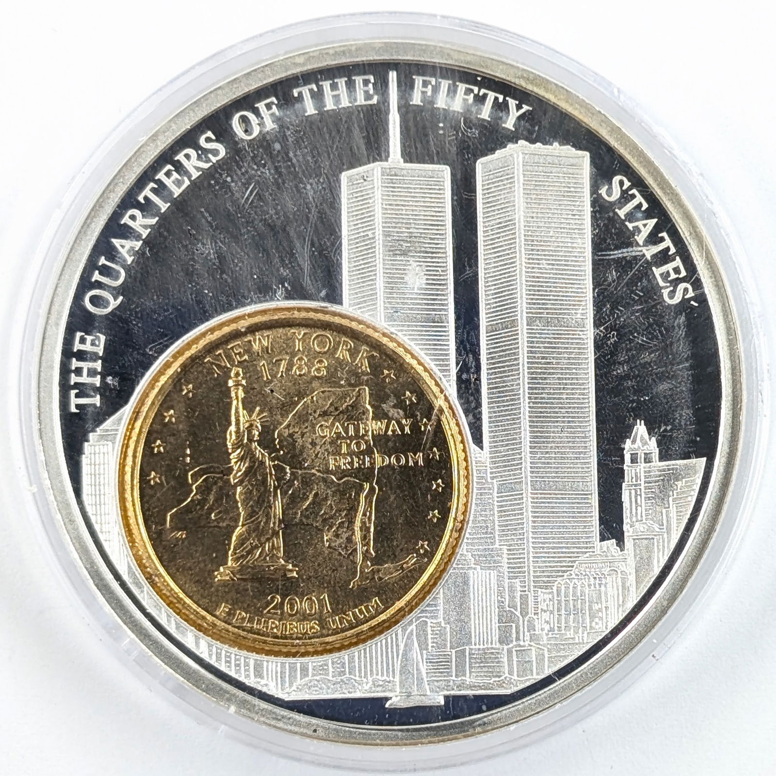 2001 Encased Token - Quarters of the Fifty States New York - Proof - 2