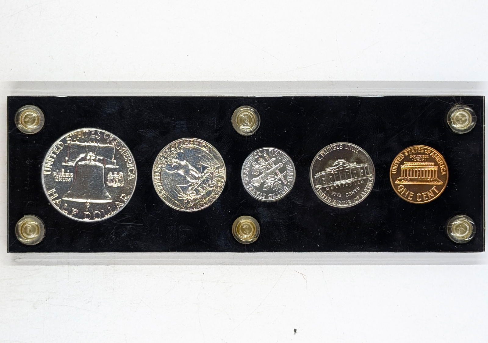 1961 Silver US Mint Proof Set w/ Silver Half, Quarter & Dime - 2