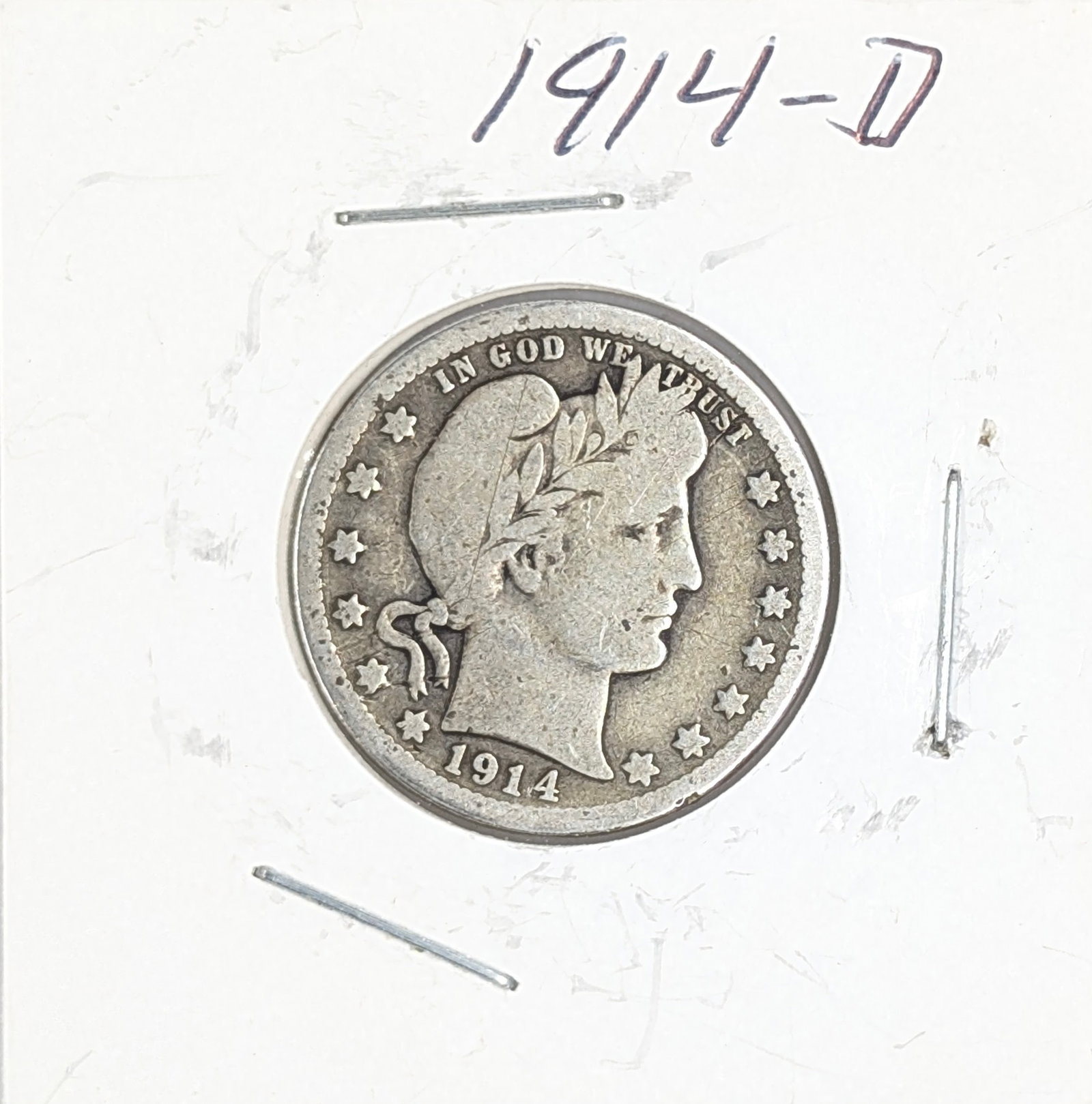 1914-D Silver Barber Quarter (1 of 2)