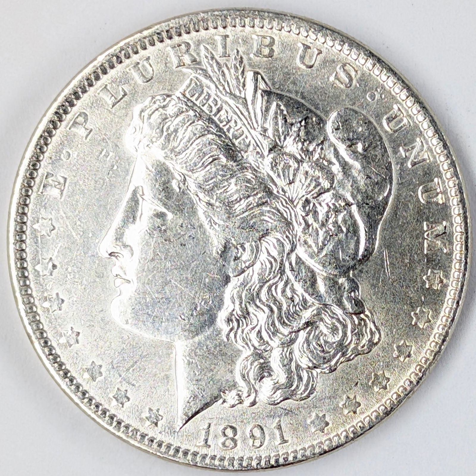 1891 Morgan Silver Dollar: Silver