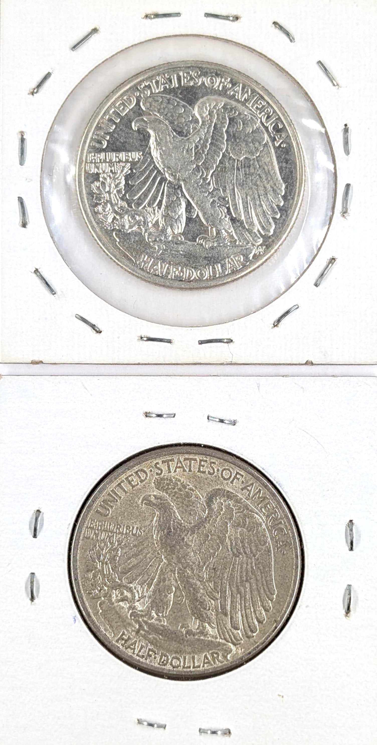 Lot of 2 Silver Walking Liberty Half Dollars - 1940, 1942 - 2