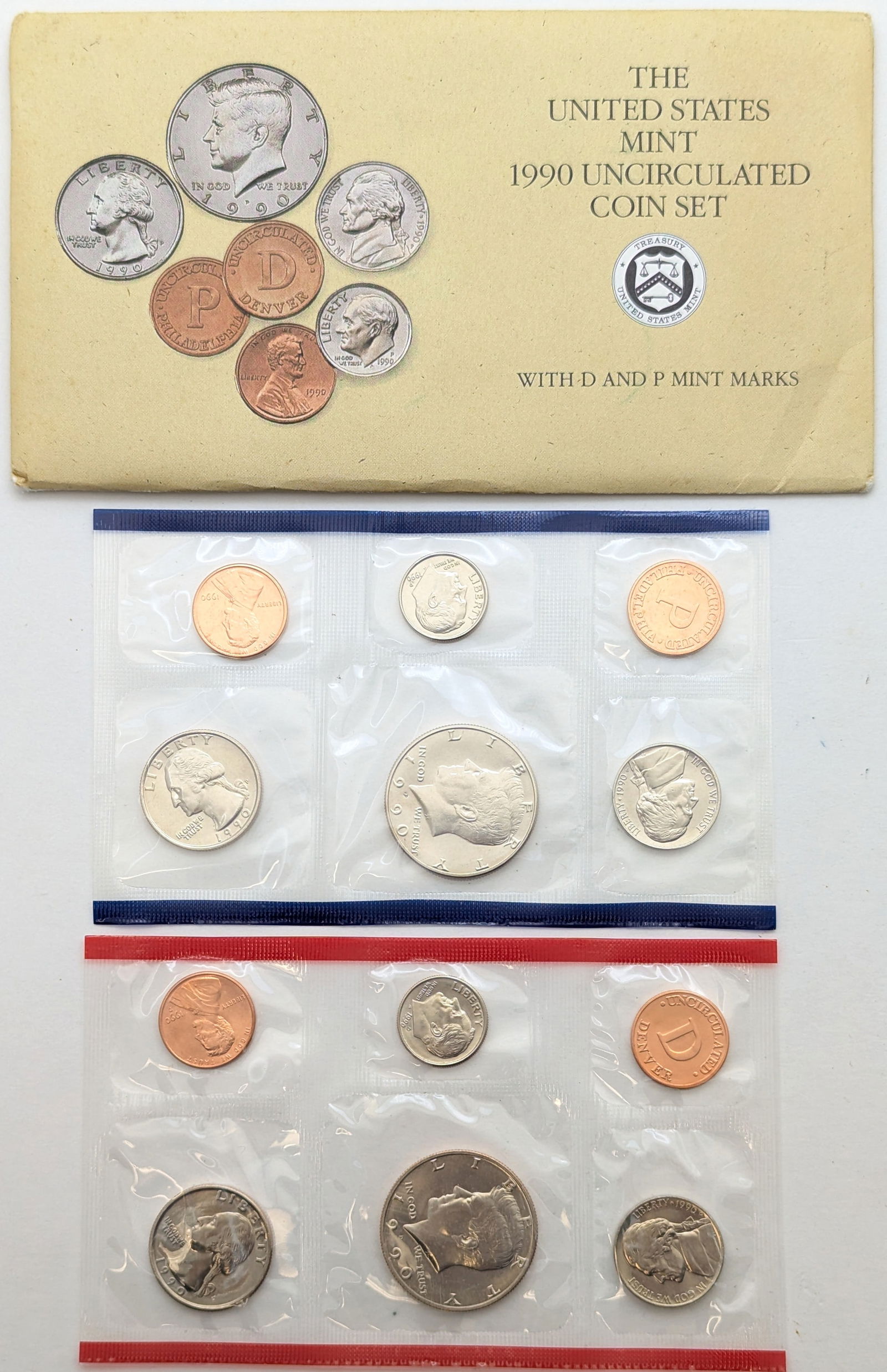 1990 US Mint Uncirculated Coin Set (1 of 2)