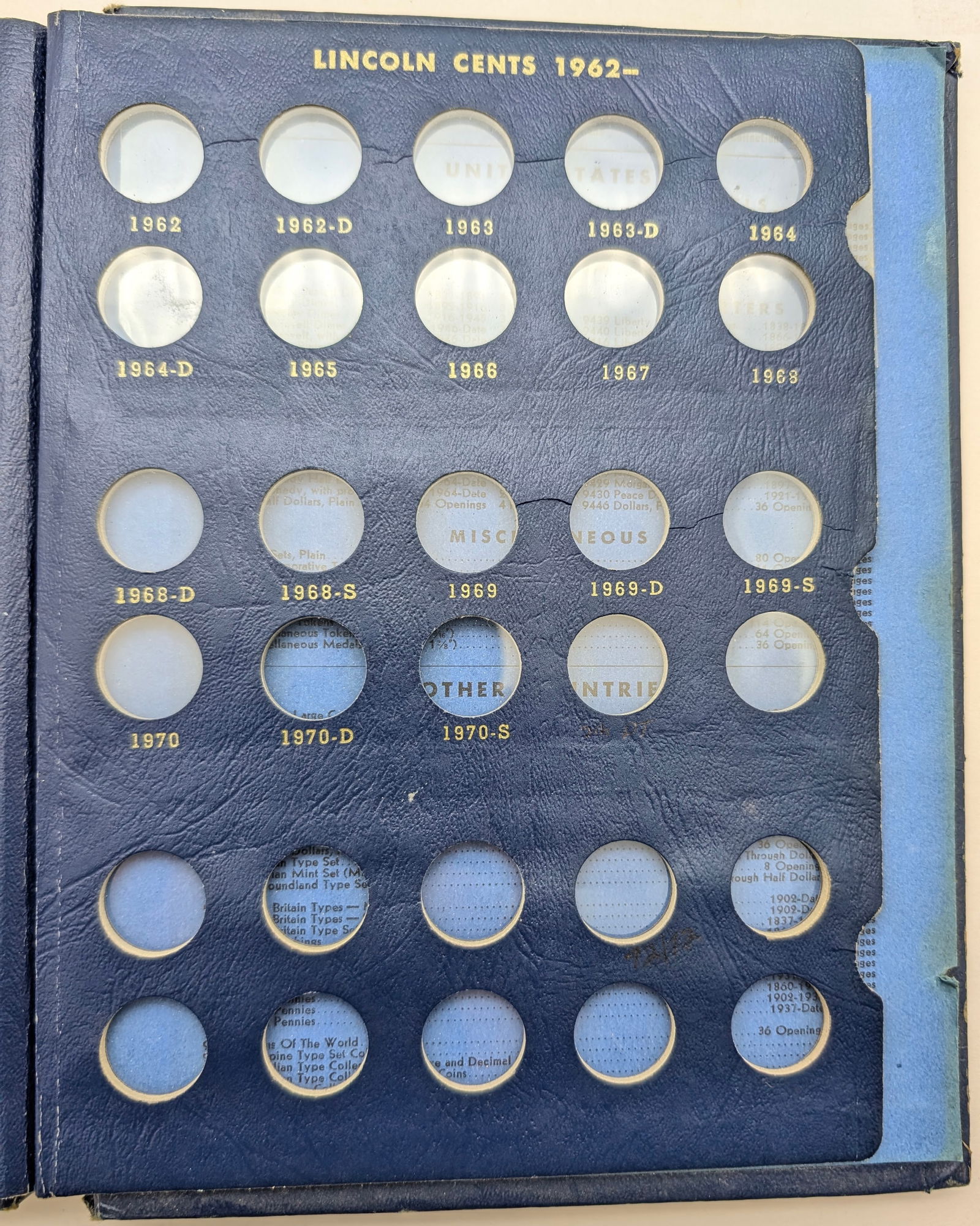 Lincoln Cents Book 1941-1970 - Partially Filled - 4