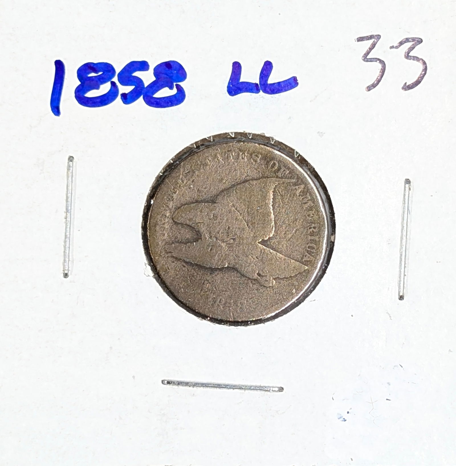 1858 Flying Cent (1 of 2)
