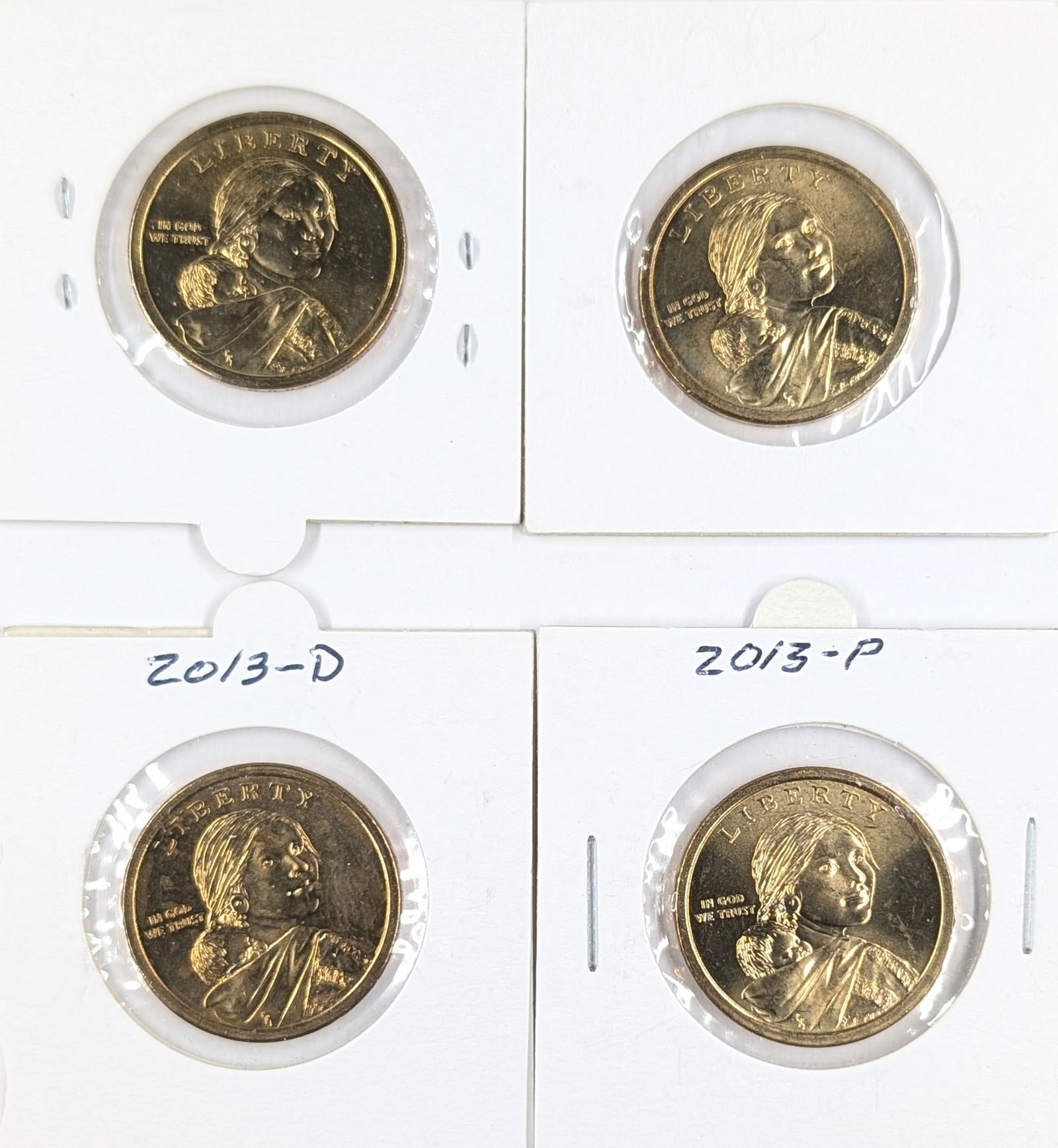 Lot of 4 Sacagawea Dollars - 2012-2013: Coin