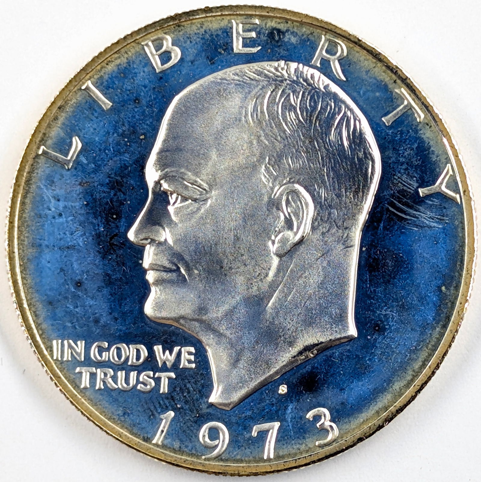 1973-S Eisenhower " Ike" Proof Silver Dollar - Toned: Silver