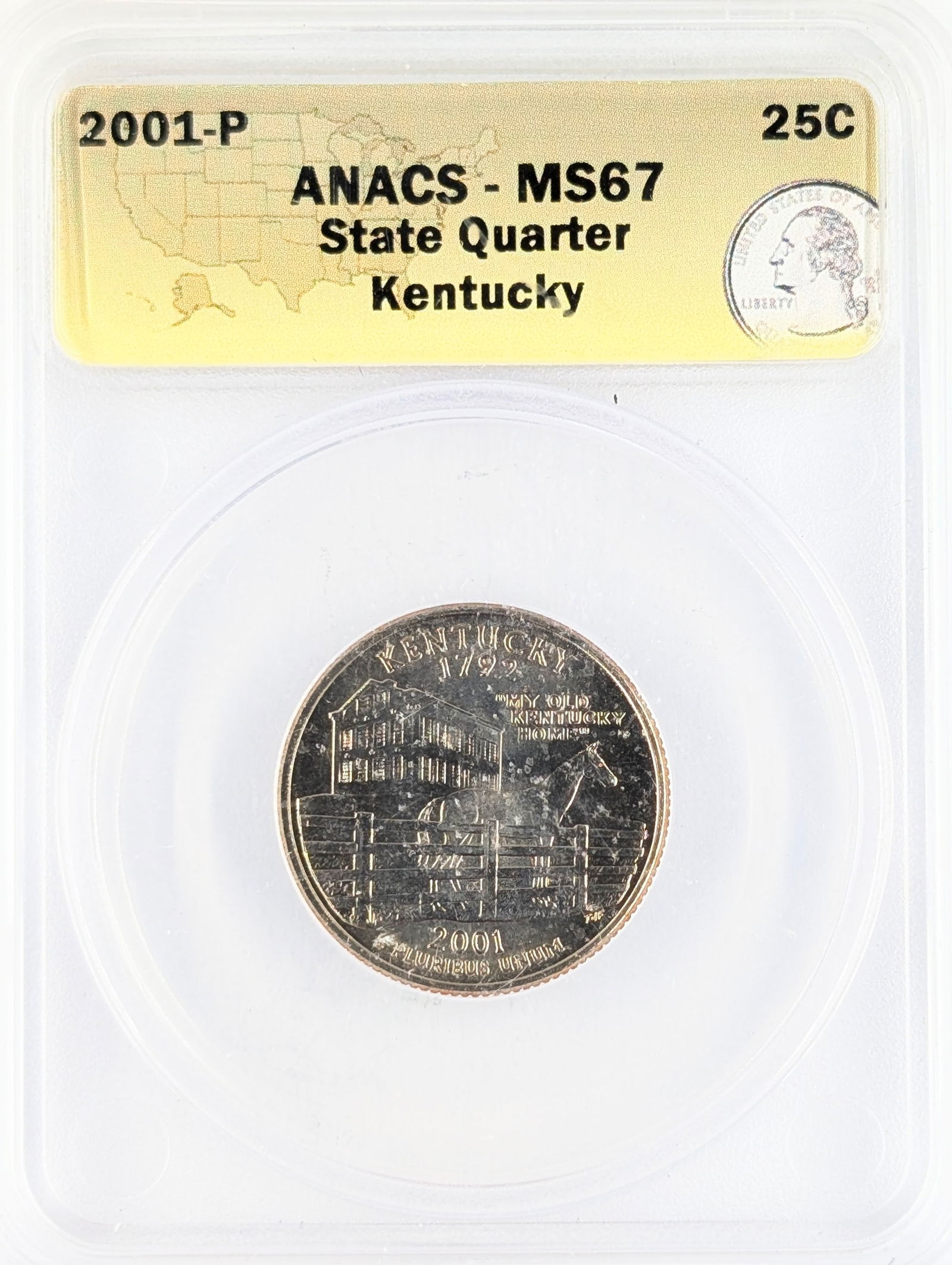 ANACS 2001-P MS67 Kentucky State Quarter (1 of 2)
