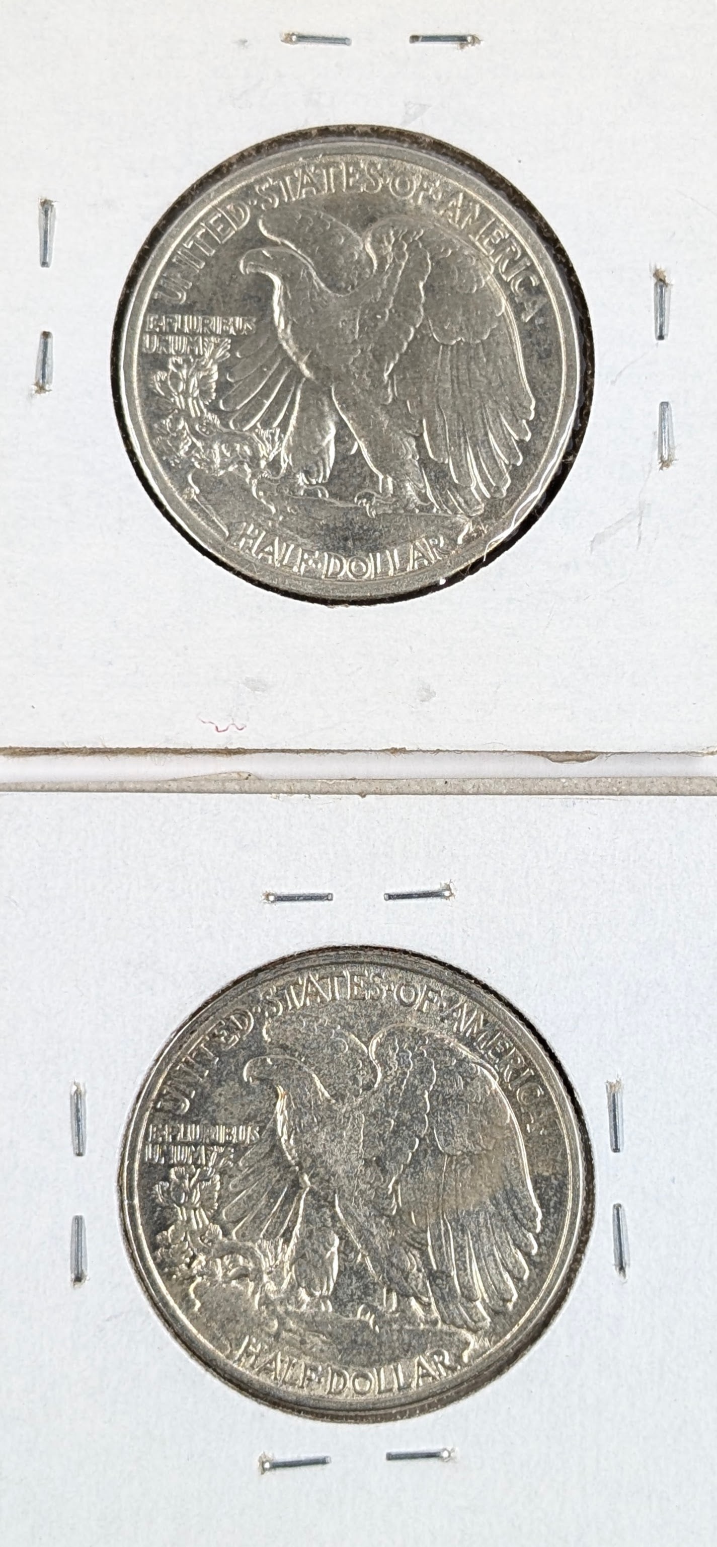 Lot of 2 Silver Walking Liberty Half Dollars - 1945 P/S - 2