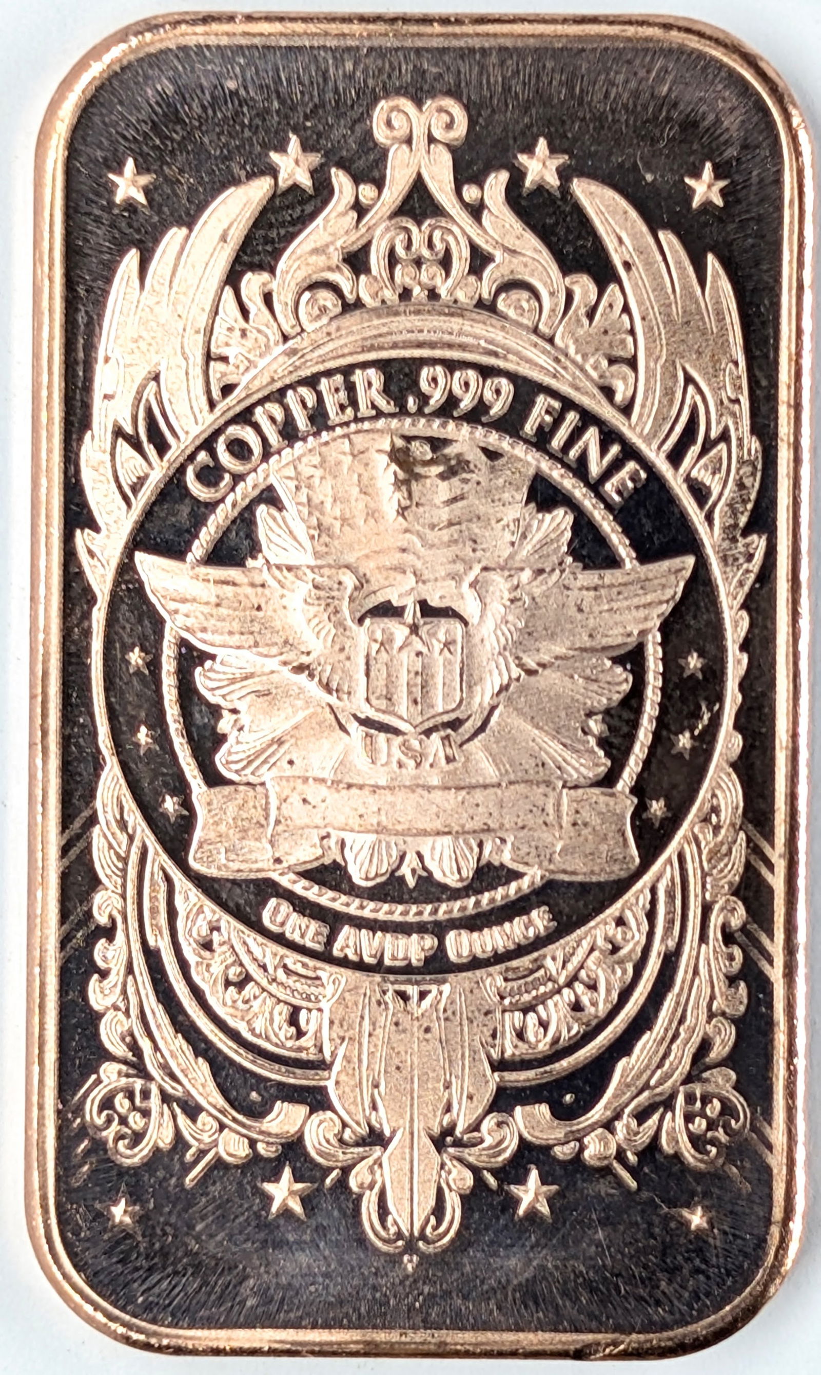 1 Ounce Fine .999 Copper Bar - Lady Liberty - 2