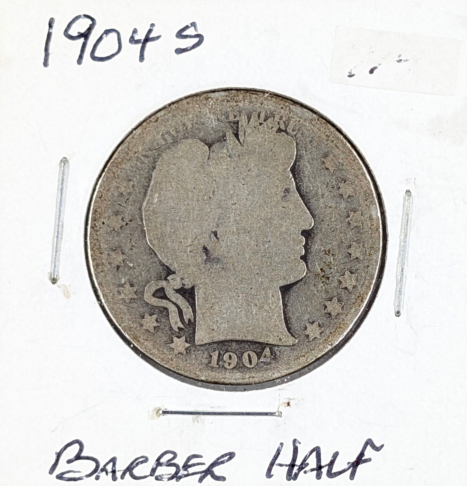 1904-S Silver Barber Half Dollar (1 of 2)