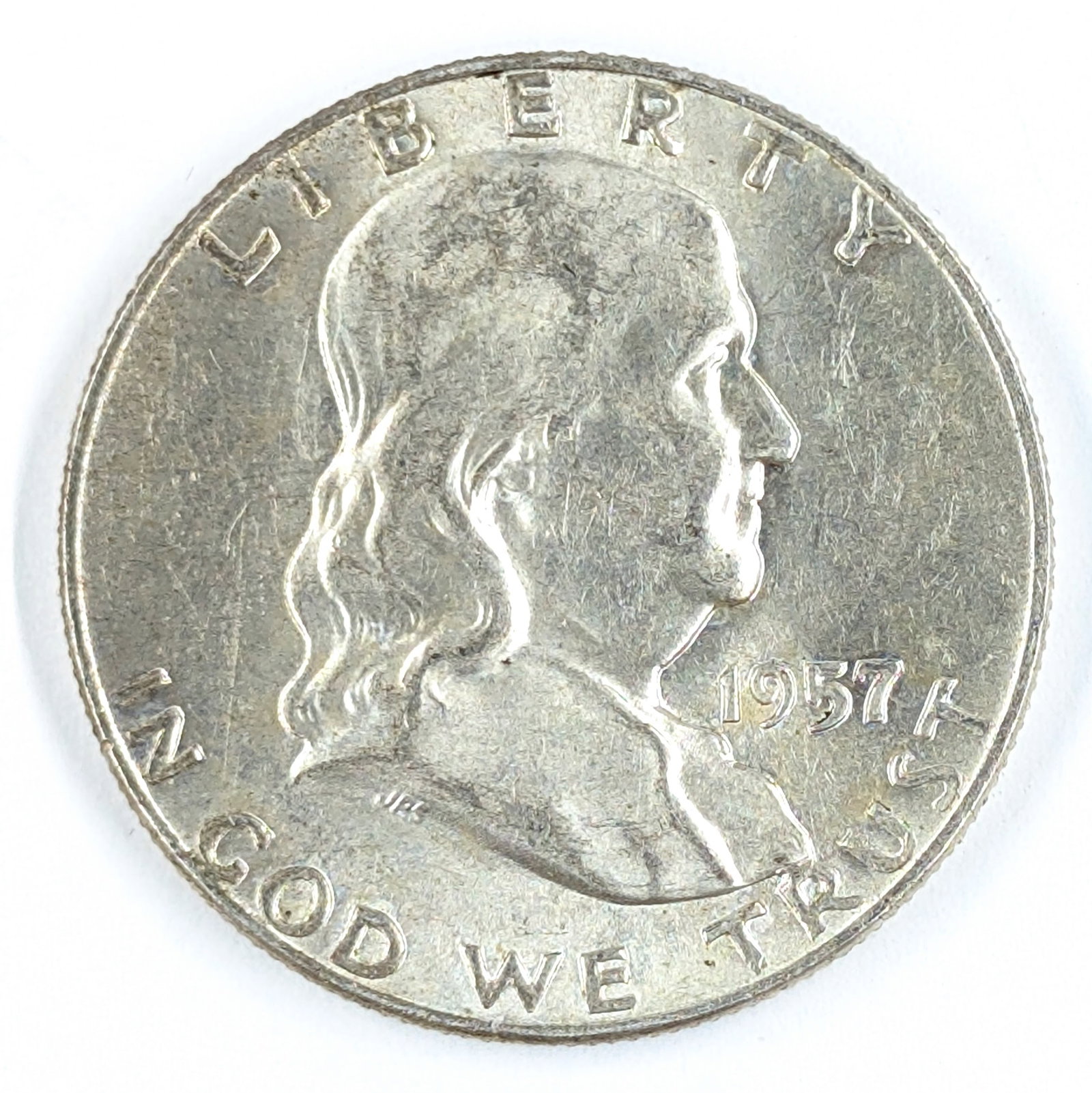 1957-D Silver Franklin Half Dollar (1 of 2)