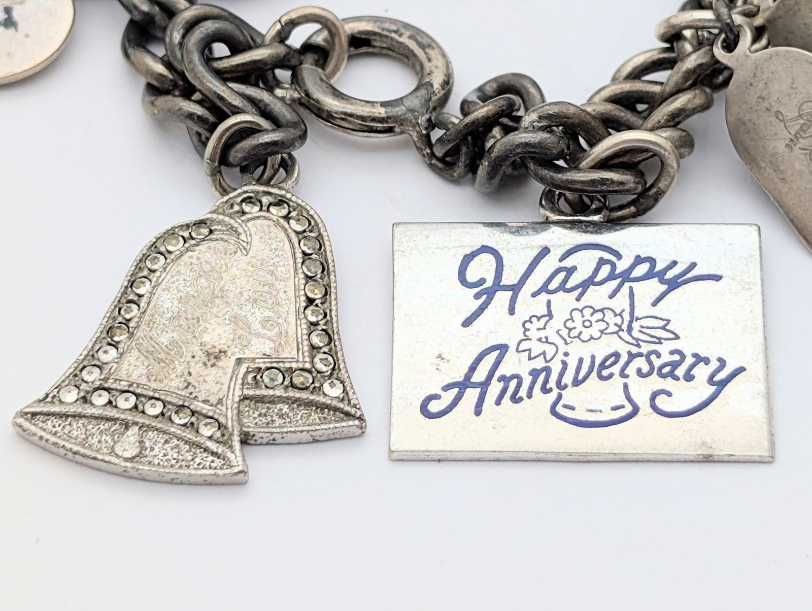 Vintage Sterling Silver Ladies Charm Bracelet w/ Charms - 36.87g - 6