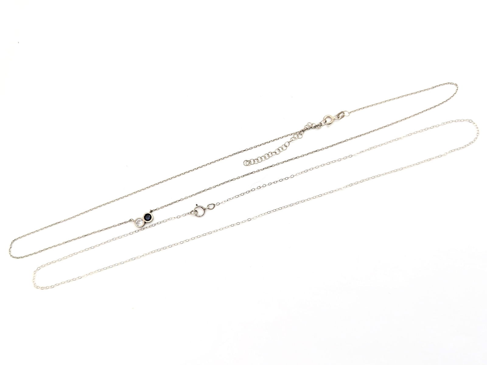 Lot of 2 Sterling Silver Ladies Necklaces: Jewelry