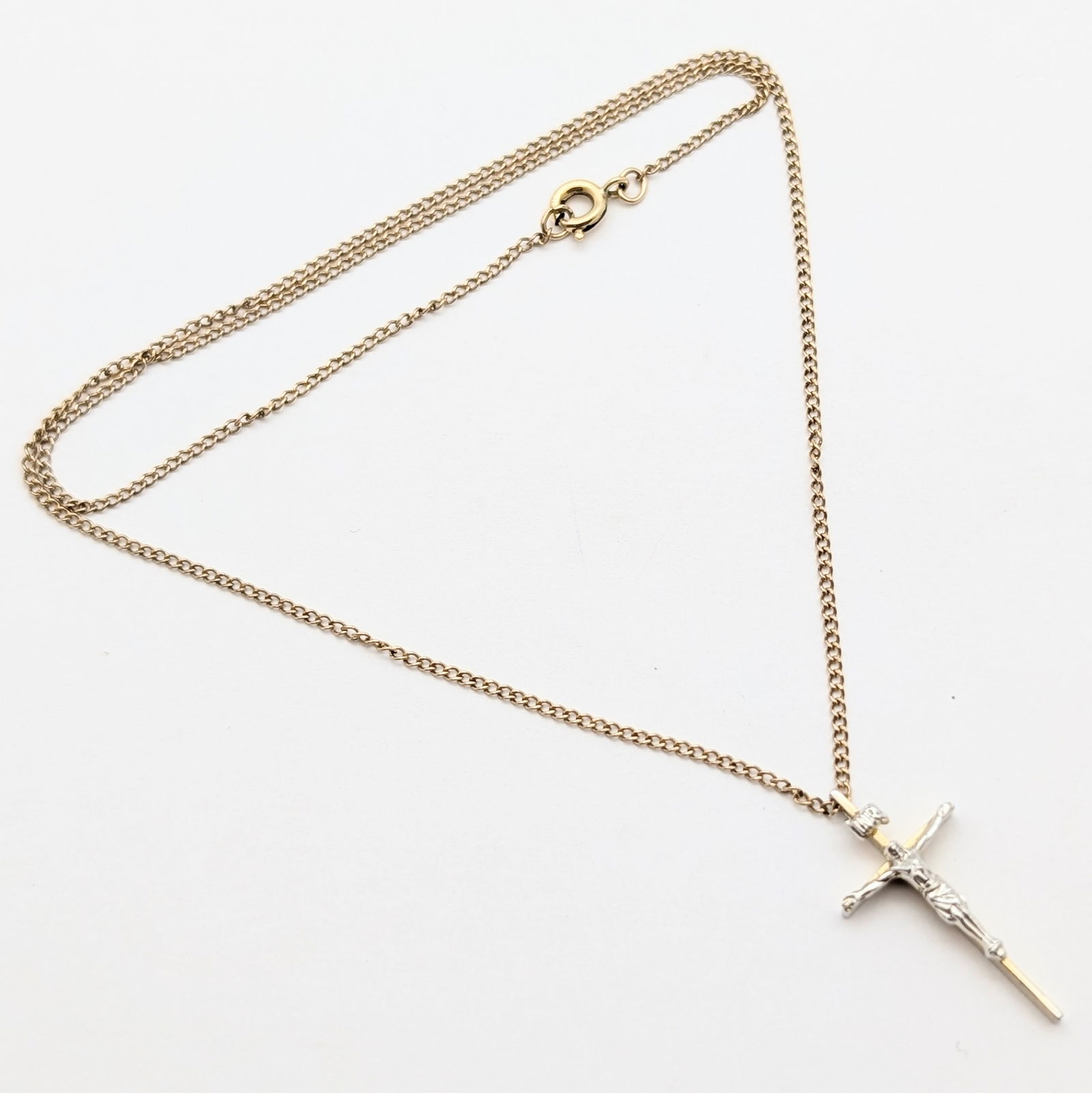 12K Gold filled Crucifix Ladies Necklace: Length: 16in 
