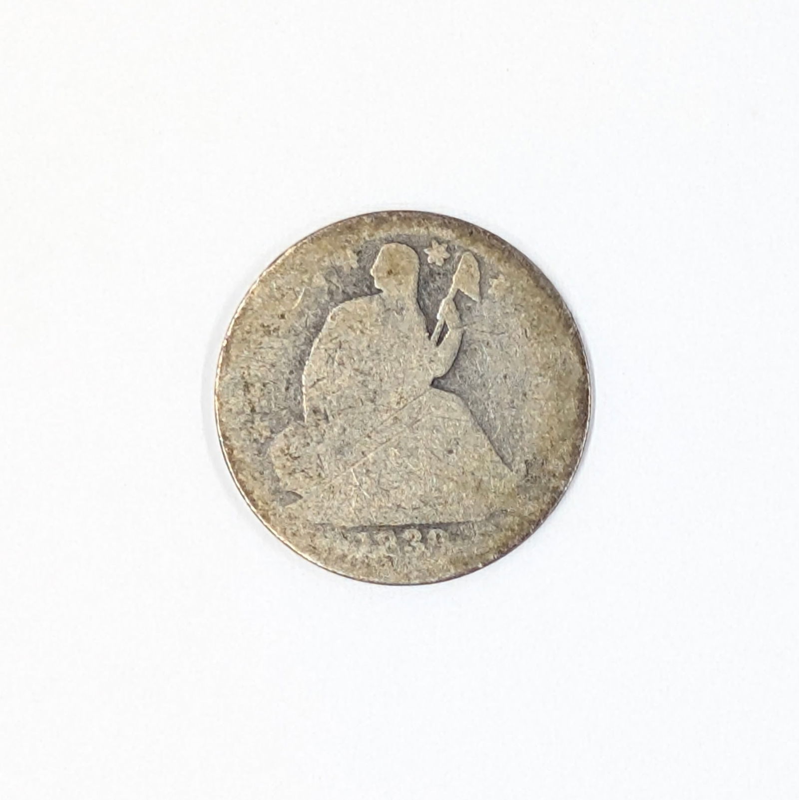 1839 Silver Seated Liberty Half Dime (1 of 2)