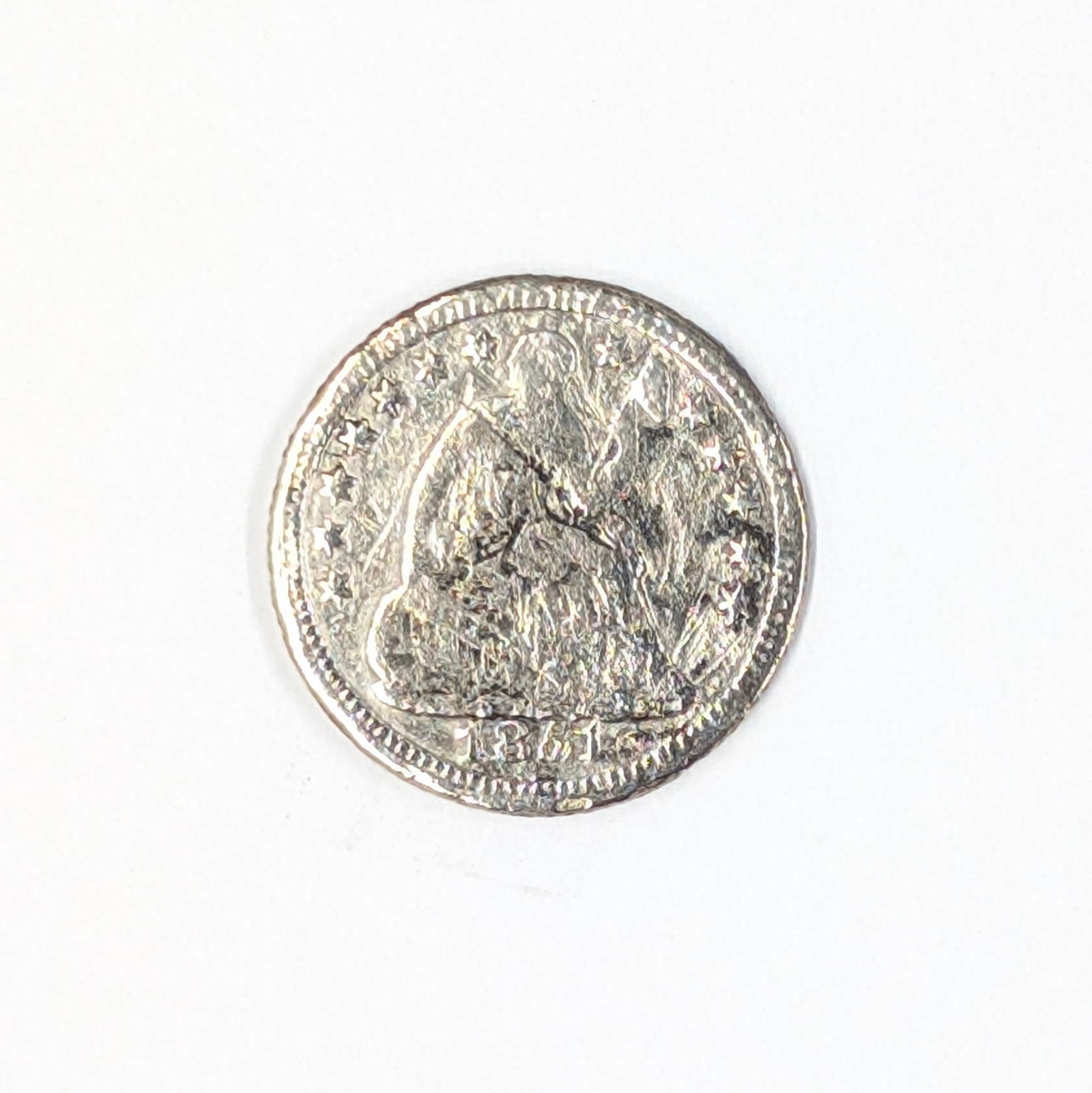 1851-O Silver Seated Liberty Half Dime (1 of 2)
