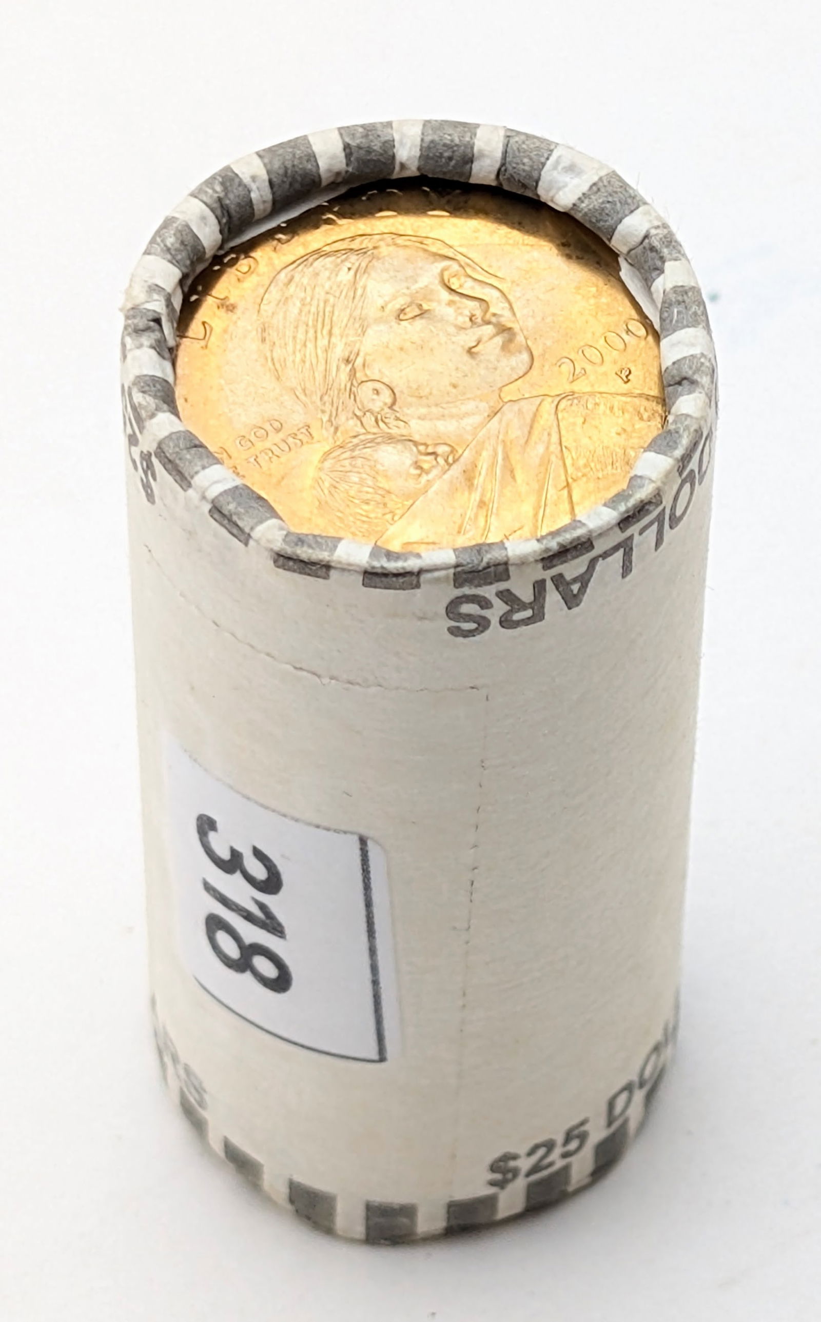 Roll of 25 - 2000-P Sacagawea Dollars: Coin 