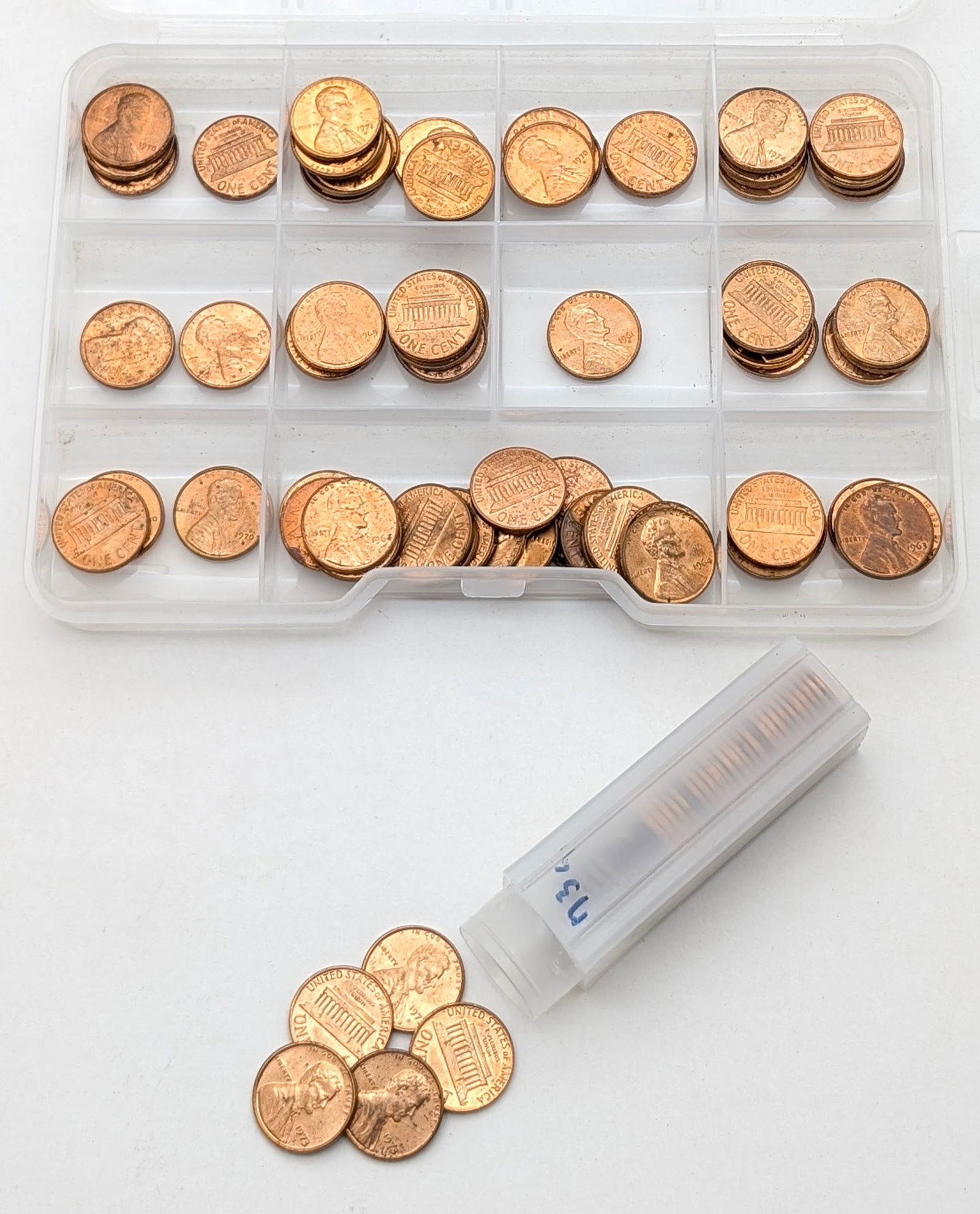 Large Lot of AU Lincoln Cents - Mixed Dates: Coin 