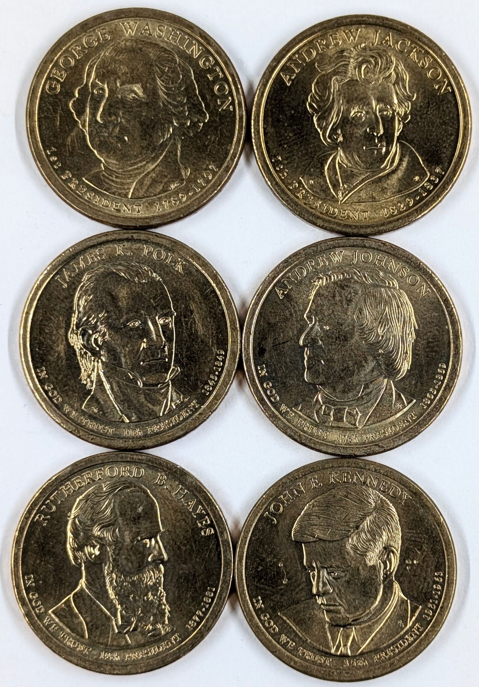 Lot of 6 Presidential Dollars - Most Uncirculated (1 of 2)