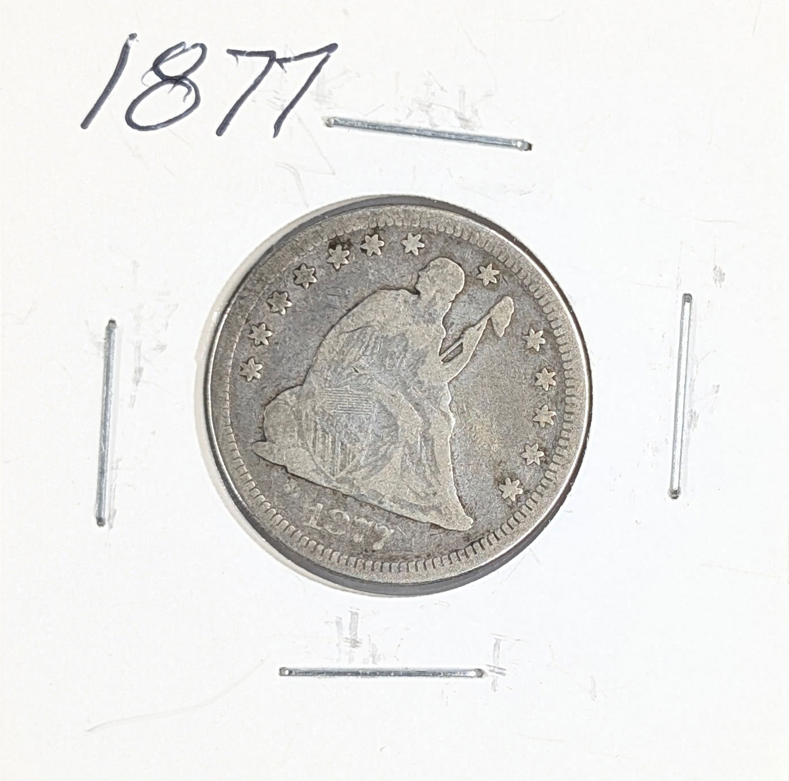 1877 Silver Liberty Seated Quarter (1 of 2)