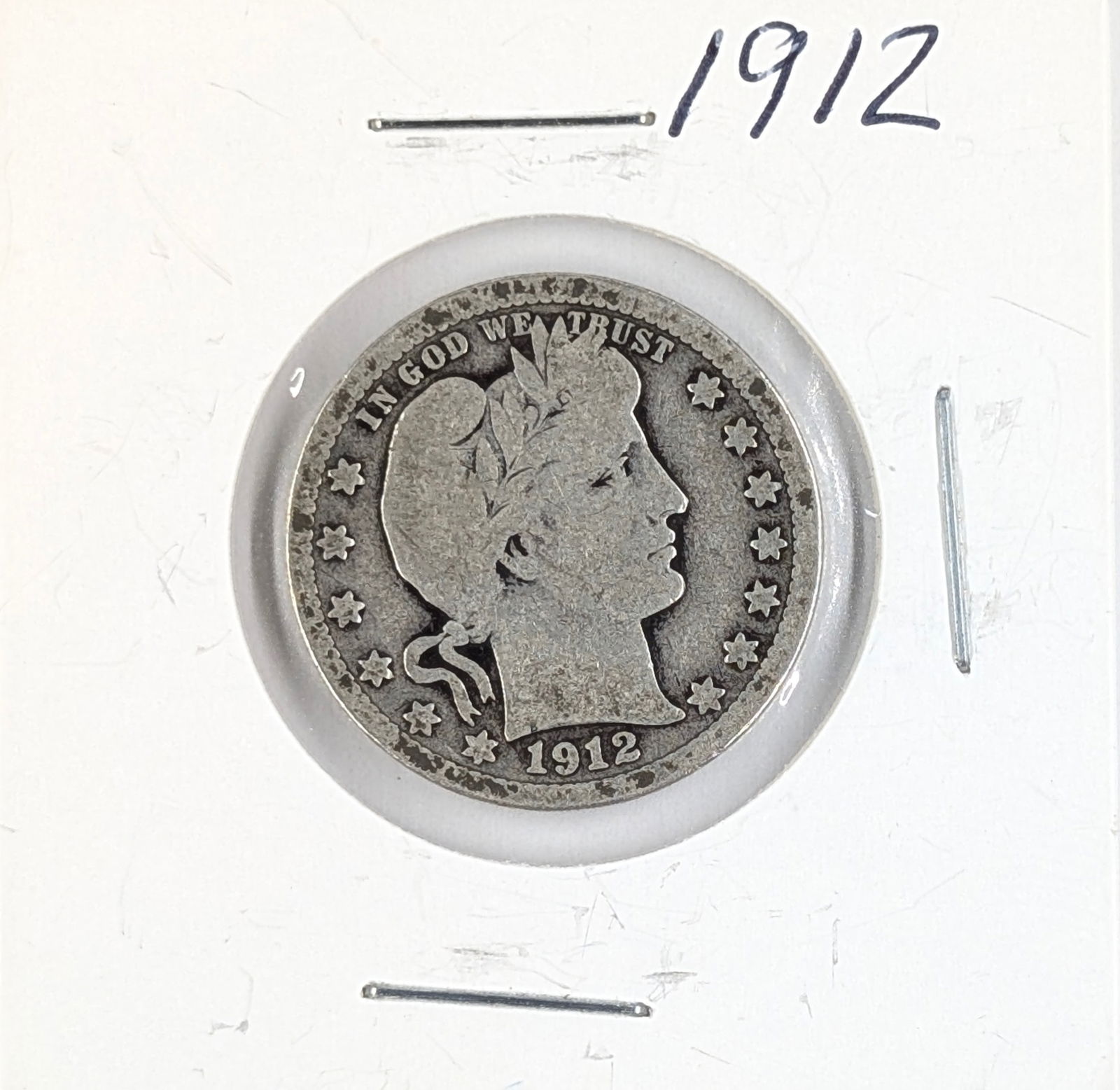 1912 Silver Barber Quarter (1 of 2)