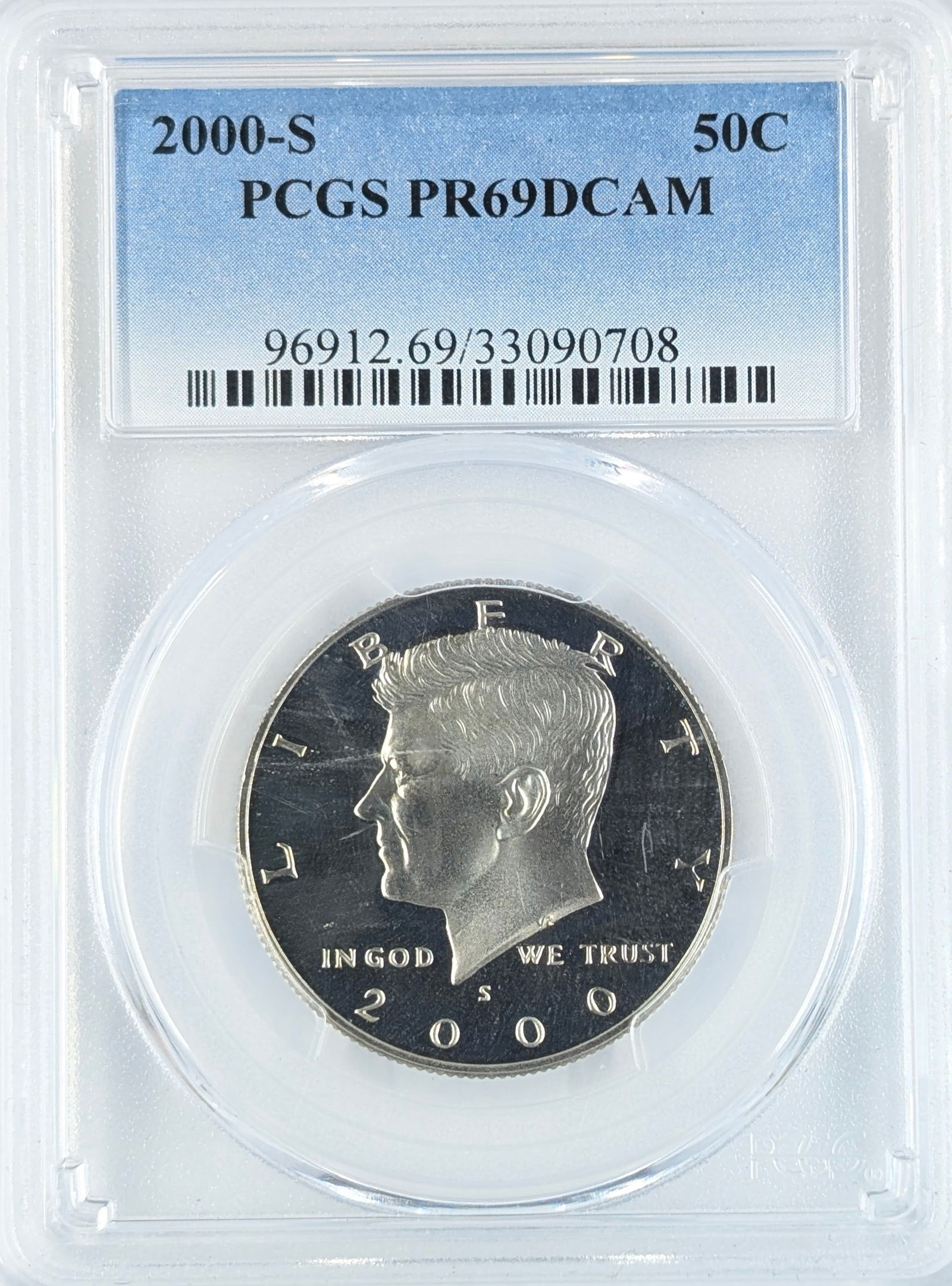 PCGS 2000-S PR69 DCAM John F Kennedy Half Dollar (1 of 2)