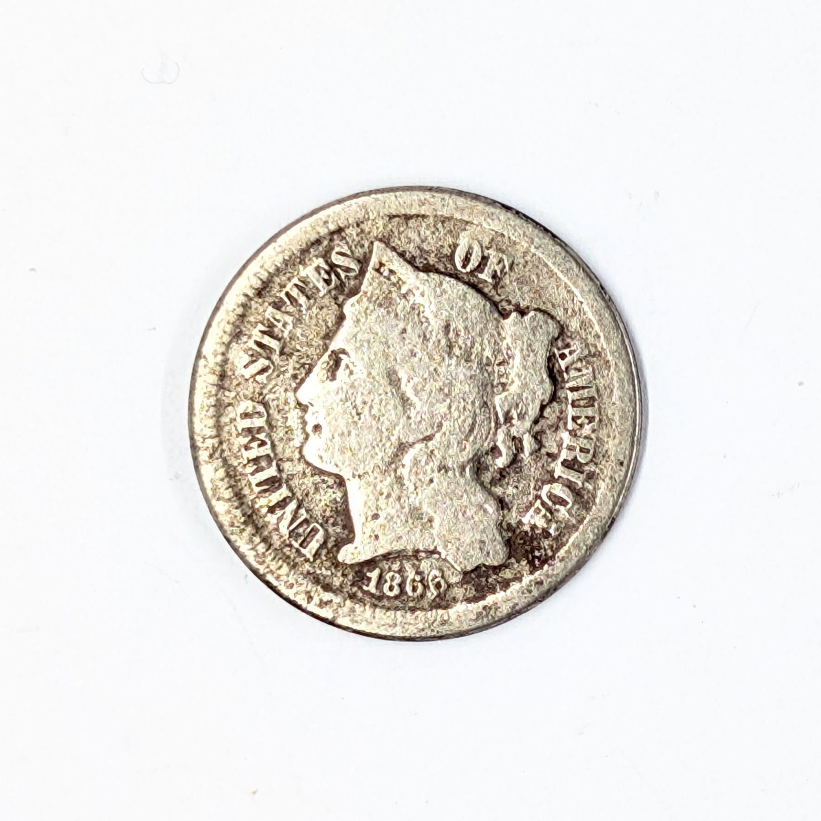 1866 Three Cent Nickel: Coin
