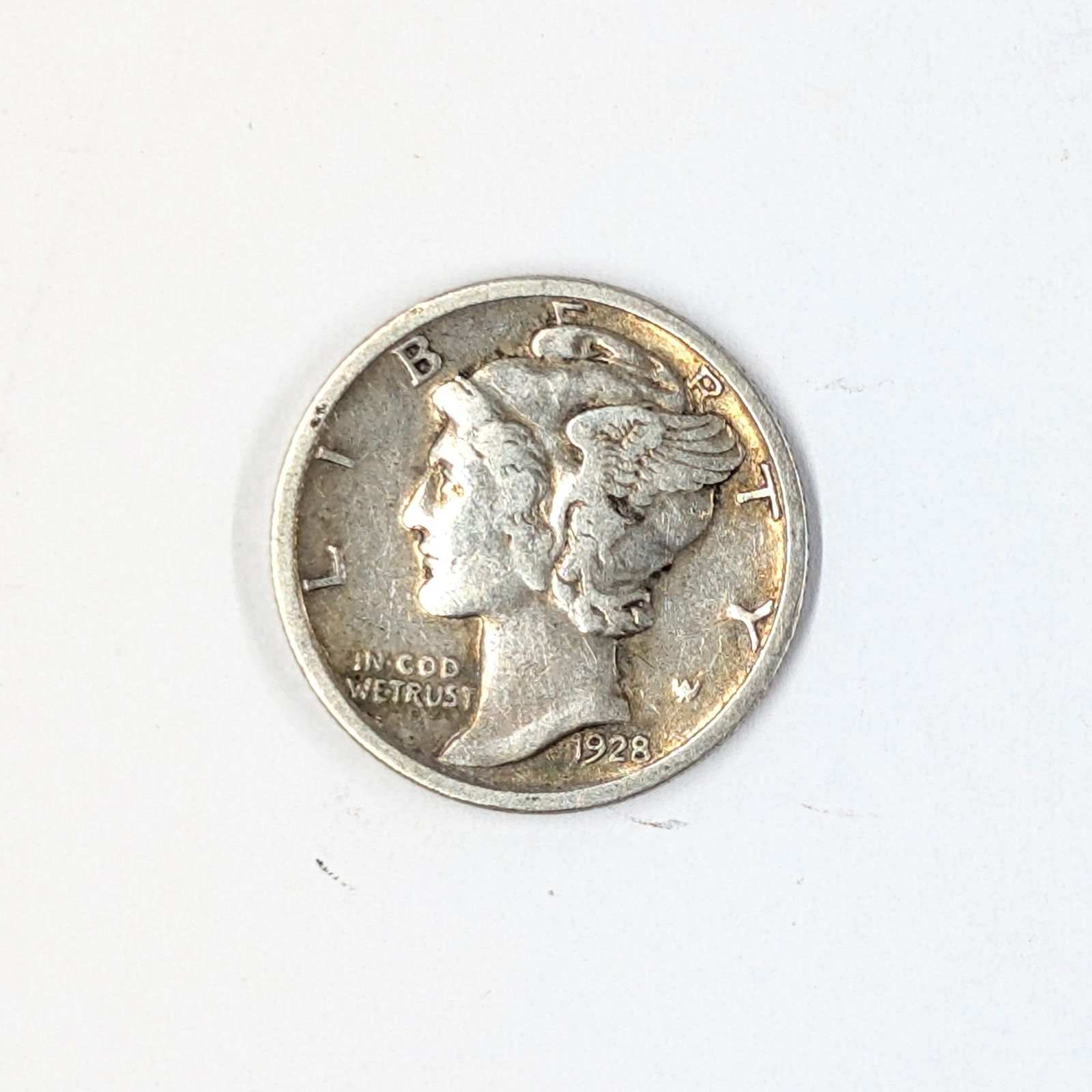 1928-D Silver Mercury Dime: Silver