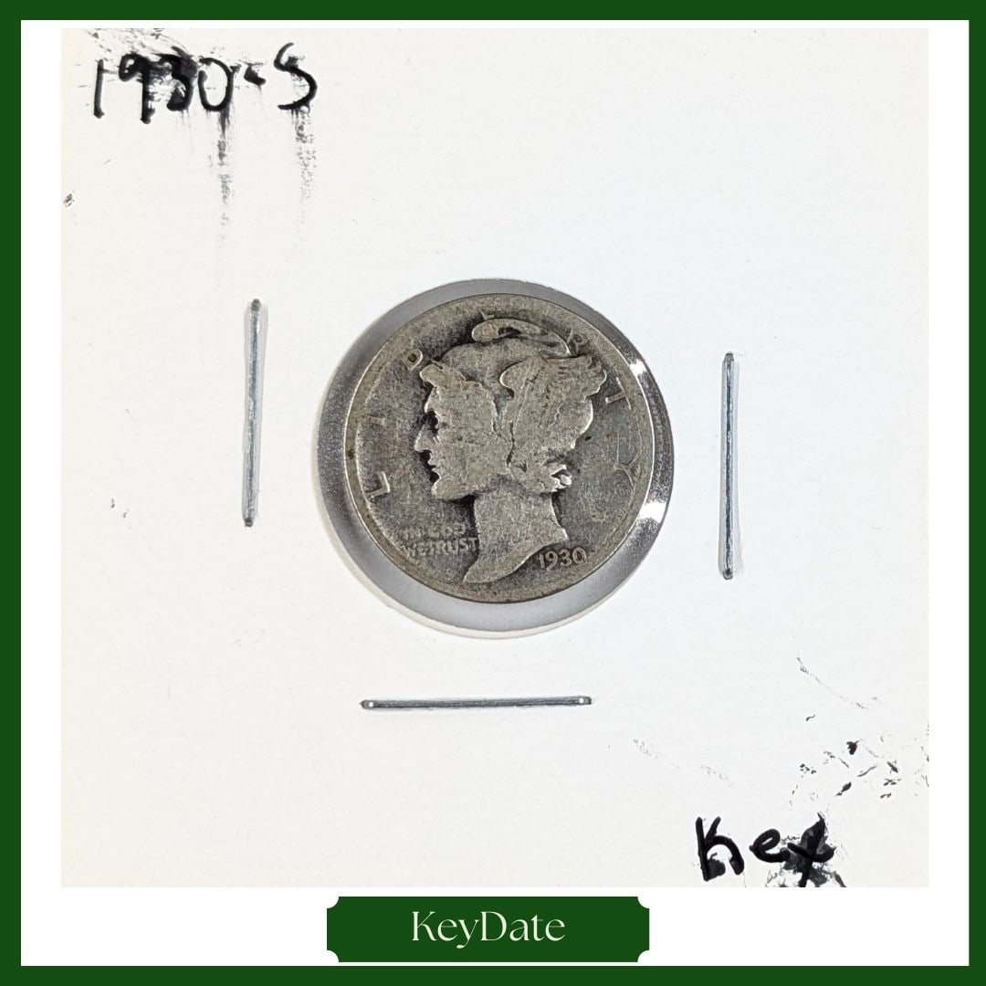 1930-S Silver Mercury Dime - KEY DATE (1 of 3)