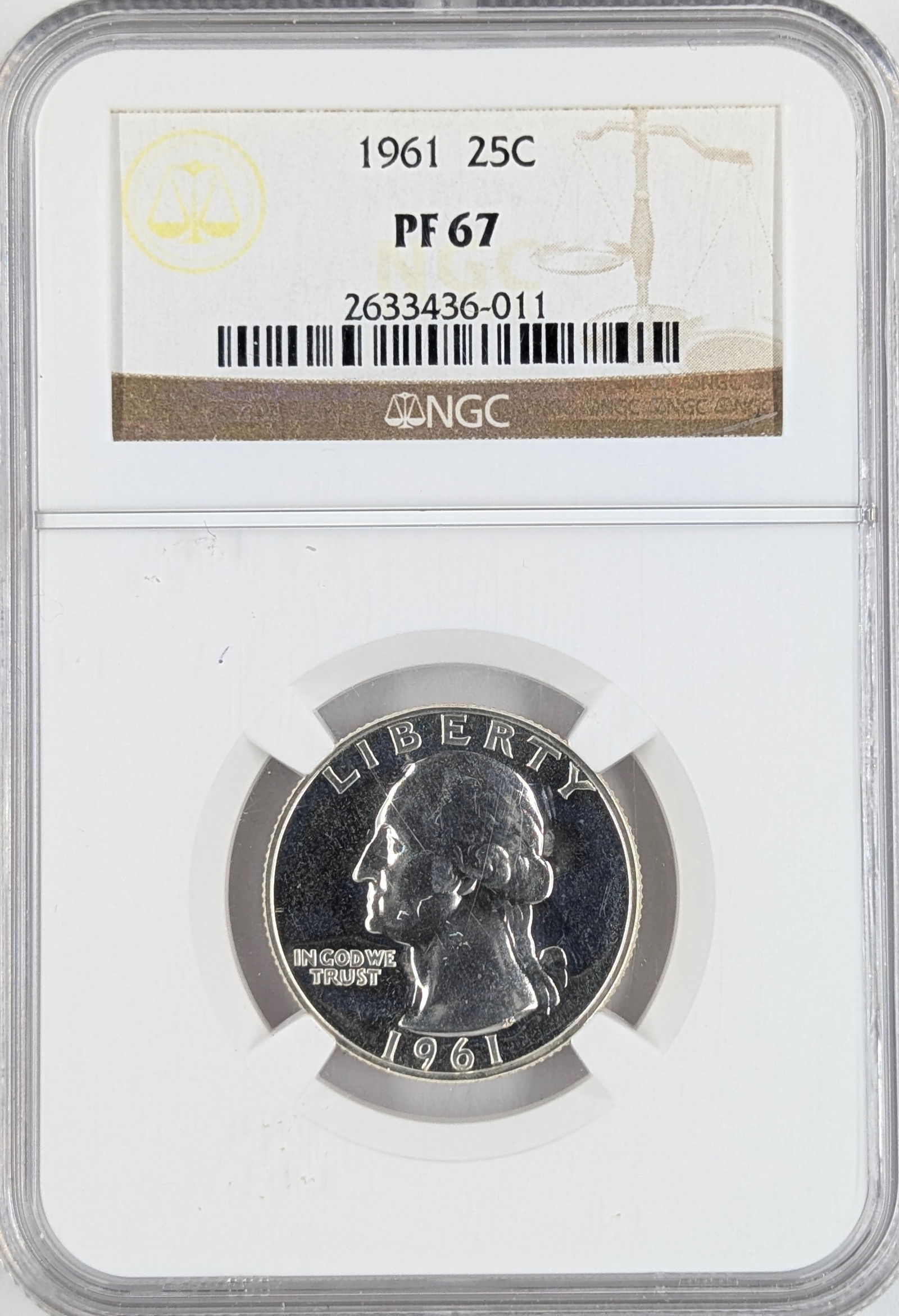 NGC 1961 PF67 Silver Washington Quarter (1 of 2)